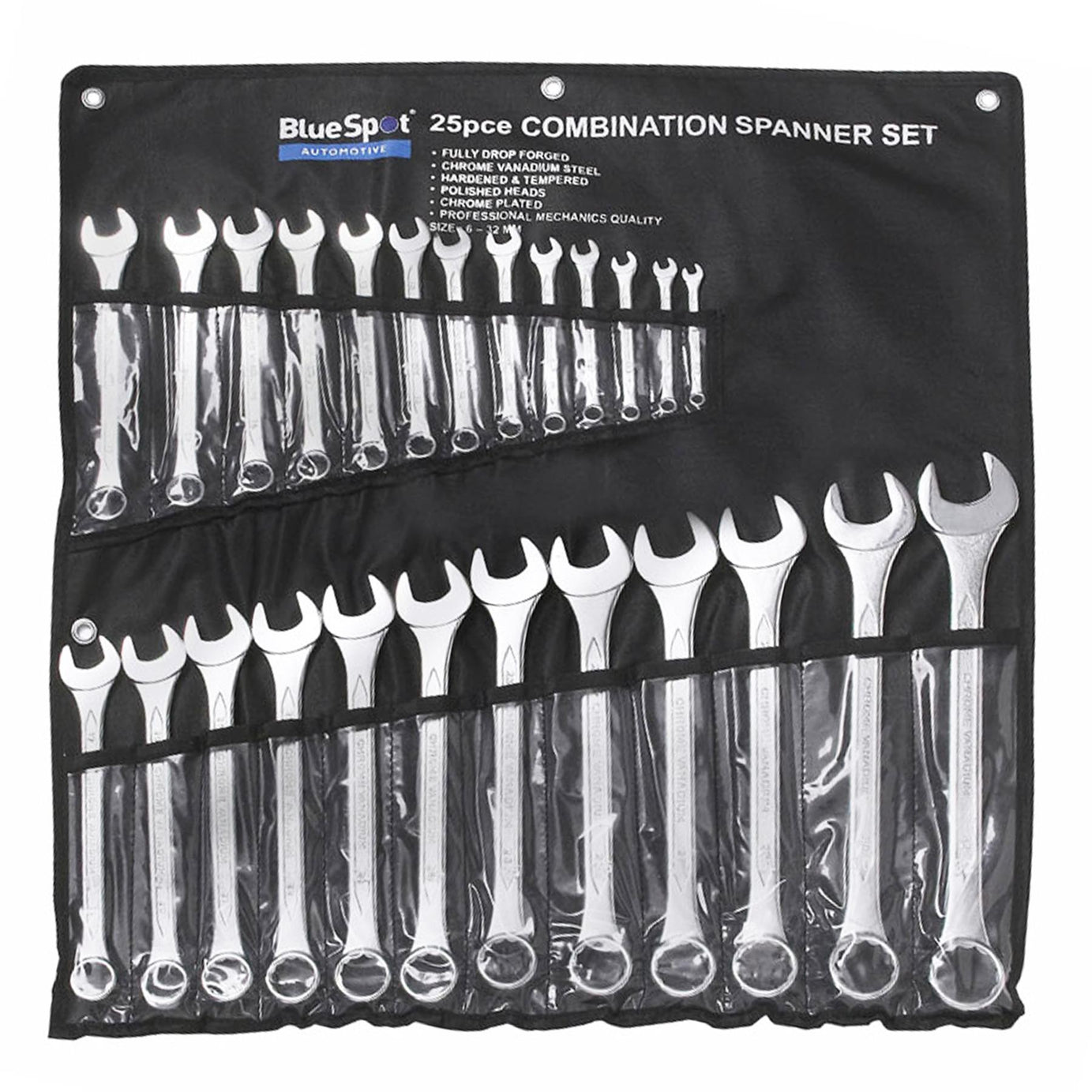 BlueSpot 25pcs Metric Combination Spanner Wrench Set 6 - 32mm