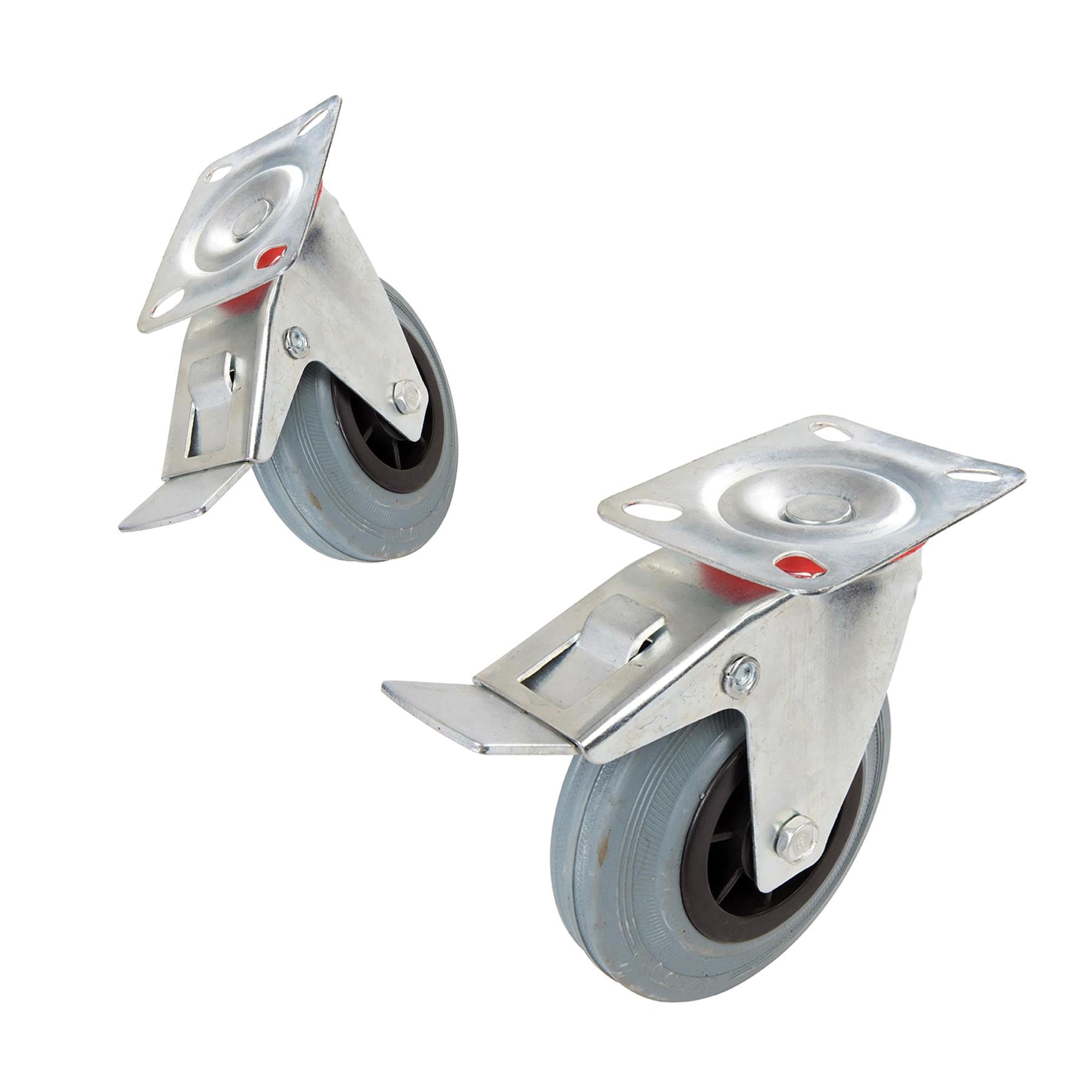 Heavy Duty Swivel Rubber Castor Caster Wheels Cart Wheel 125mm 3 PC