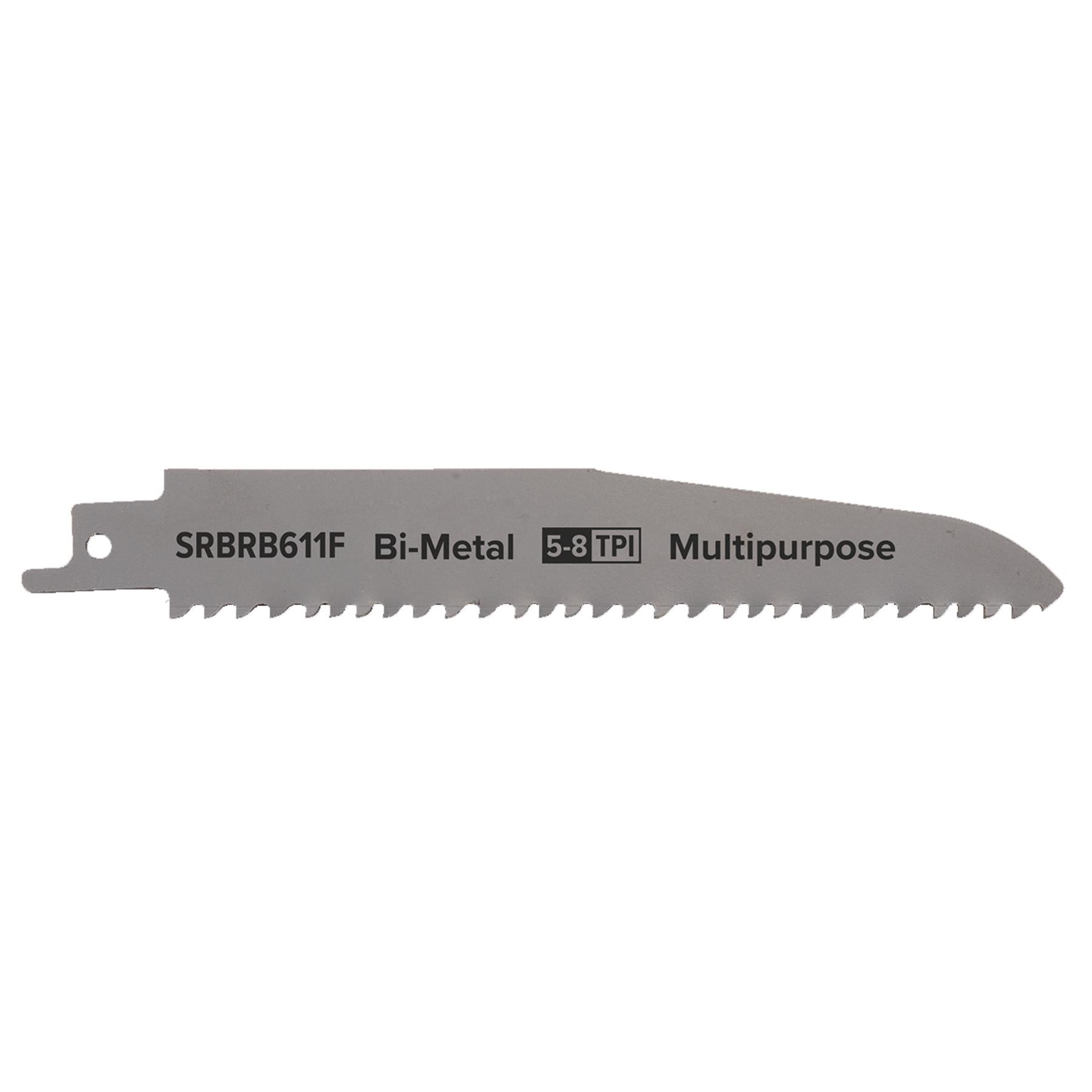 Sealey Reciprocating Saw Blade Multipurpose 150mm 5-8tpi-Pack of 5
