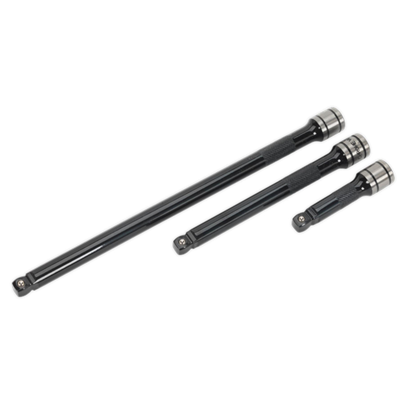 Sealey Wobble/Rigid Extension Bar Set 3pc 3/8"Sq Drive Black Series