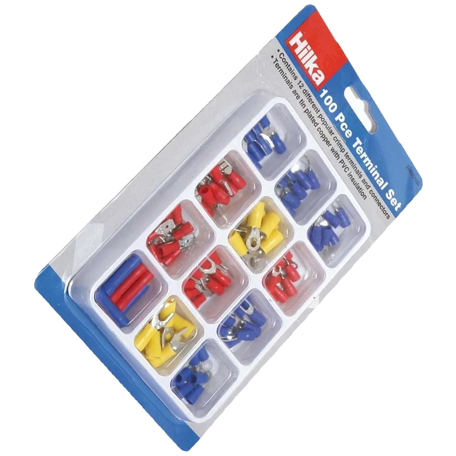 Electrical Crimp Ring Spade Connectors/Insulated Wire Terminals Set 100pc