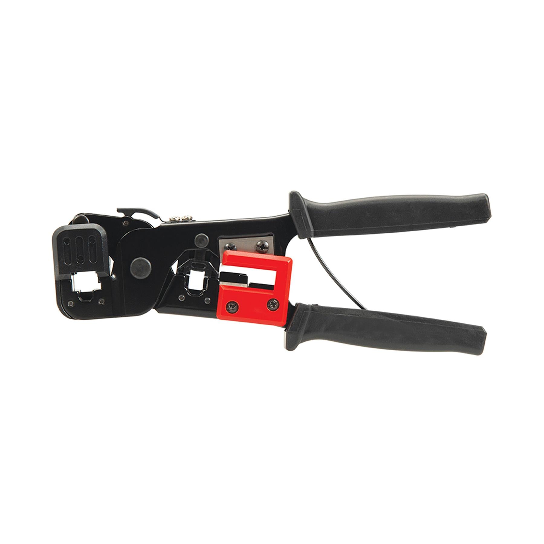 Telecoms Crimping Tool - 8P8C / 6P6C Features Wire Cutter/Stripper & Locking Pin