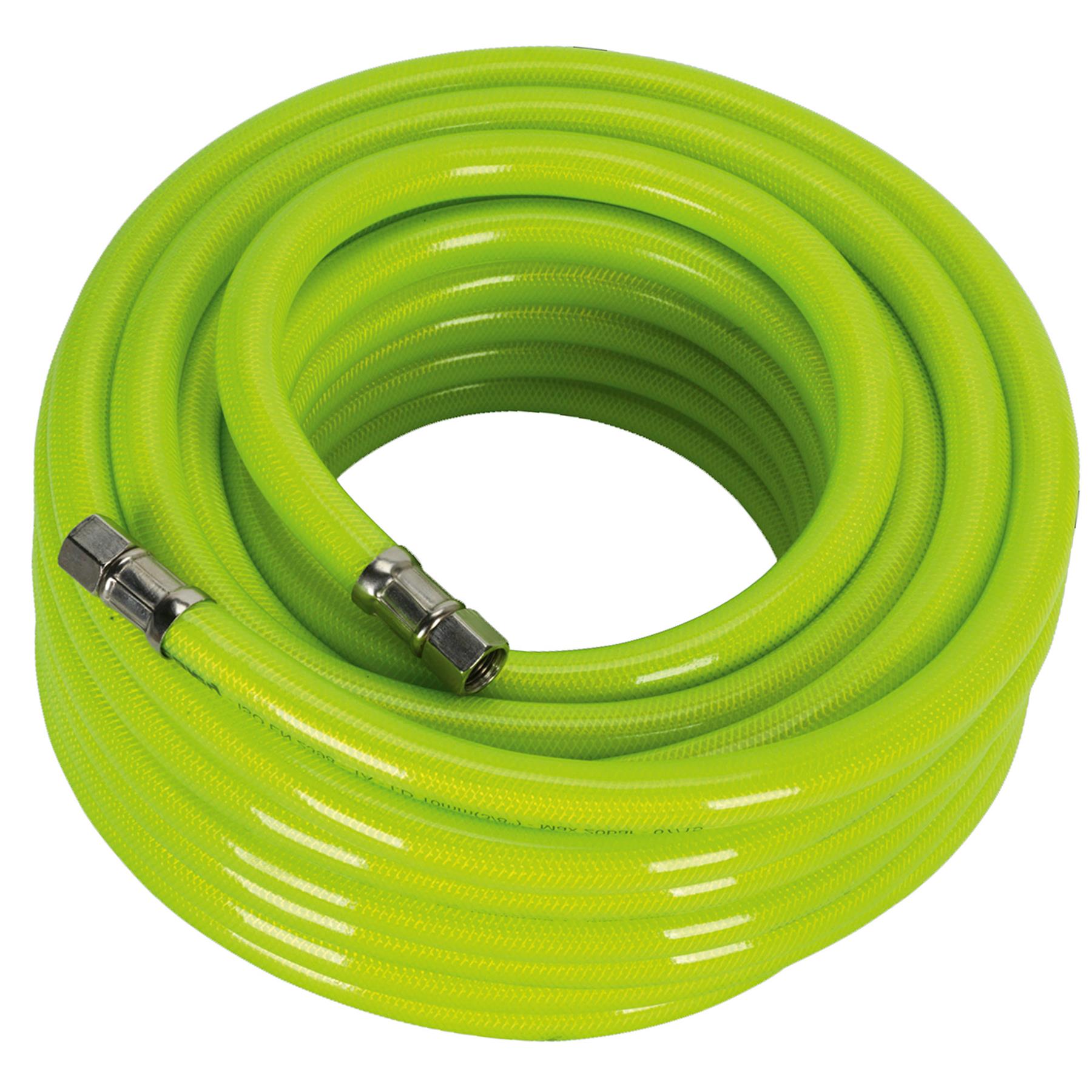 Sealey Air Hose High-Visibility 15m x 10mm with 1/4"BSP Unions