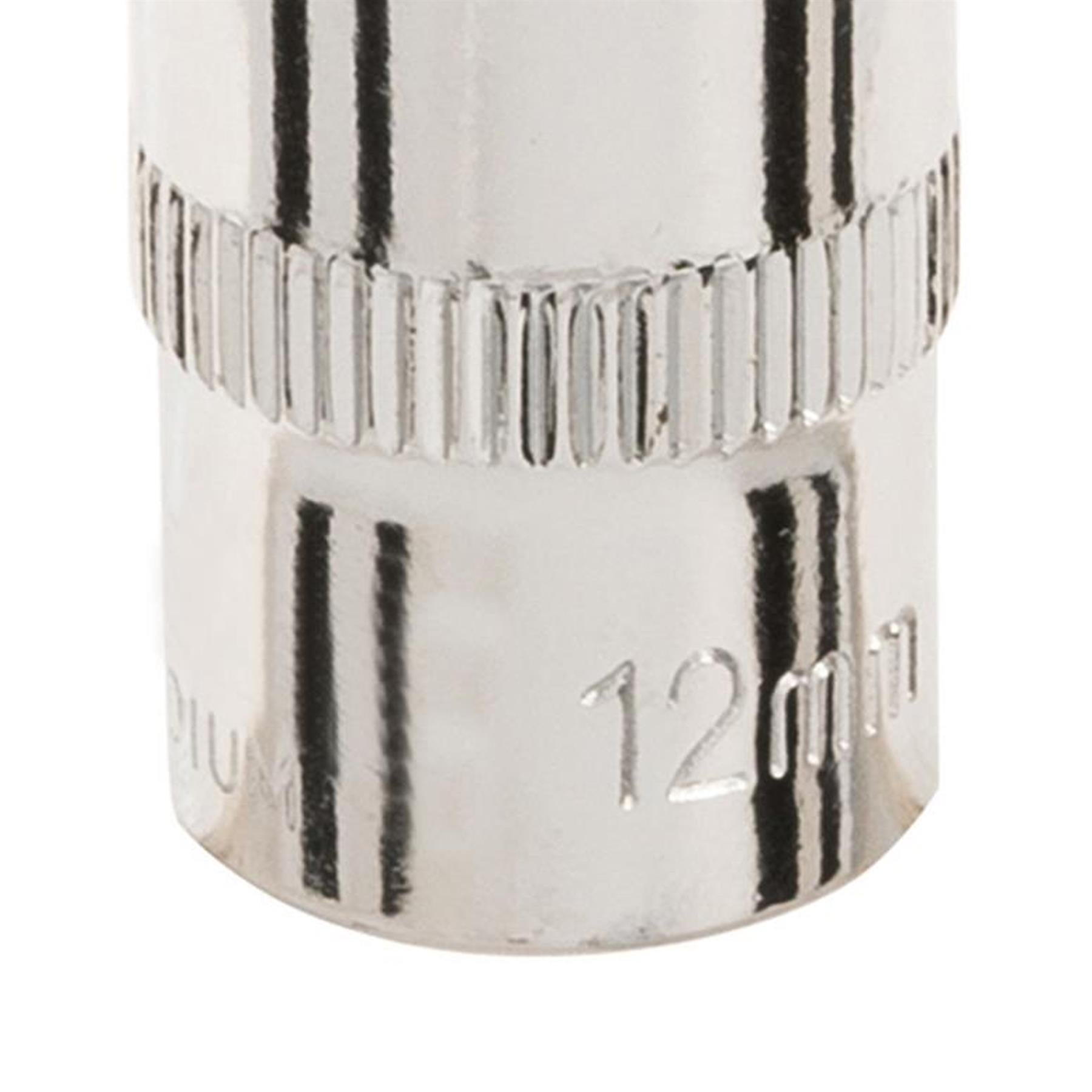 Socket 3/8" Drive Metric Hex Square 12mm Individual Hex Polished Crv Tool
