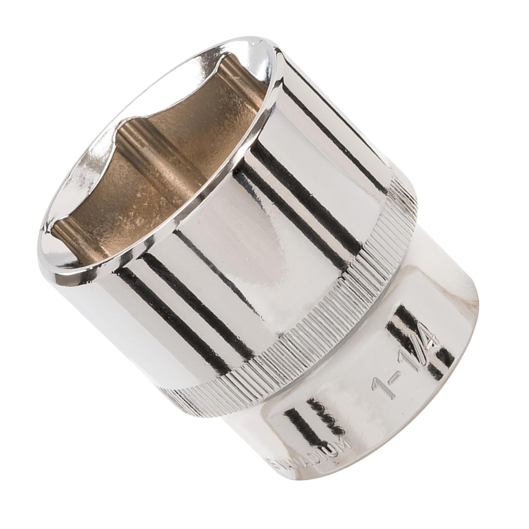 Socket 1/2" Drive Imperial 1-1/4" Chrome Vanadium Steel 6-Point Imperial Socket