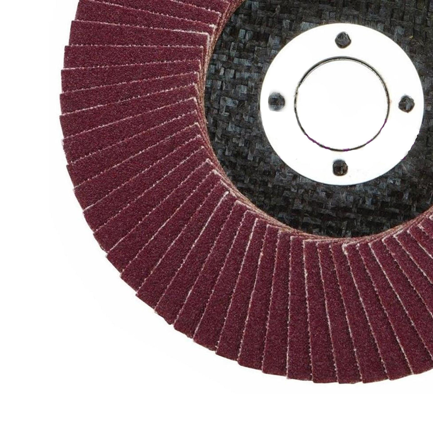 10 X Flap Sanding Discs 115mm 60 120 Grit Aluminium Oxide 4.5" Angle Grinder Mix