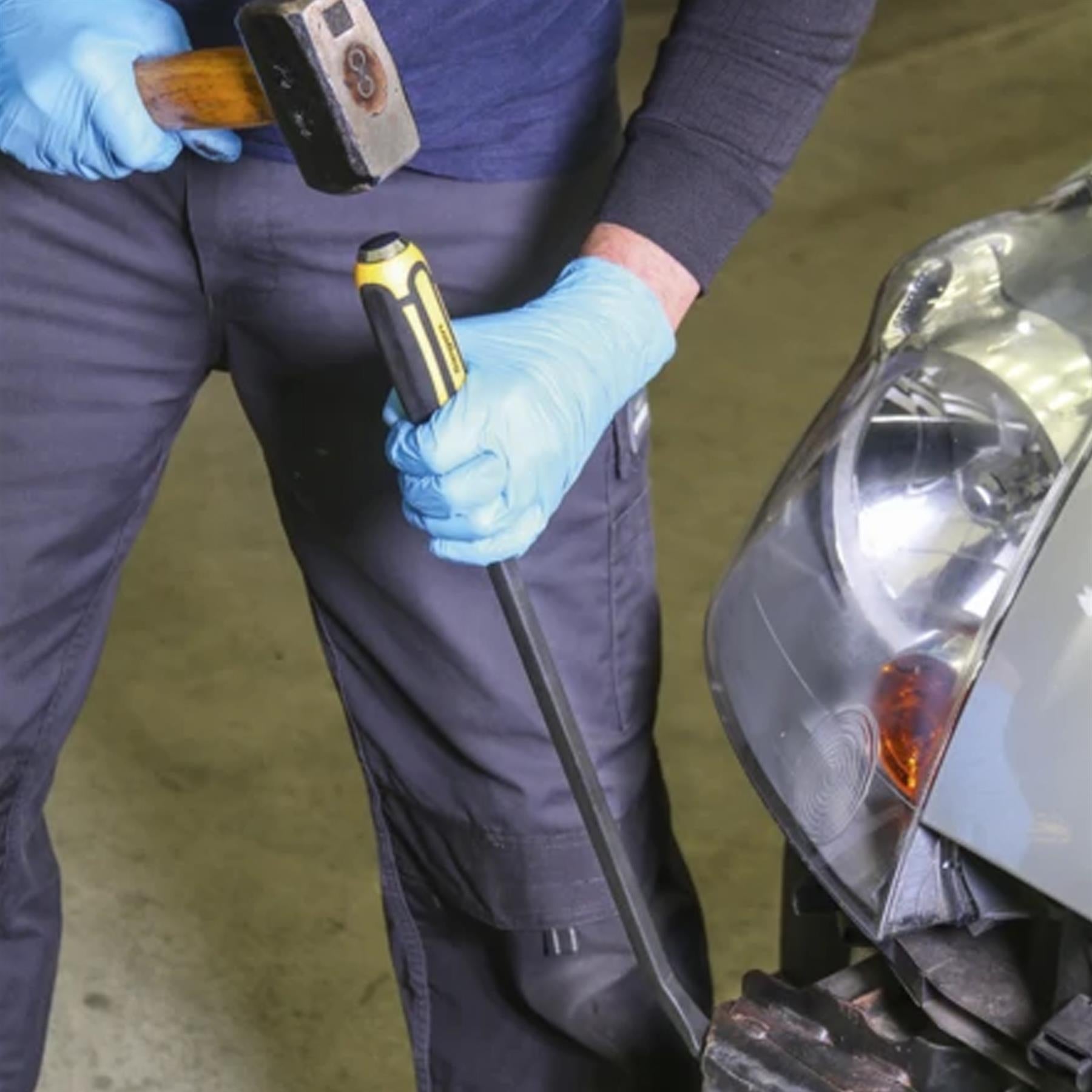 Sealey Angled Pry Bar Set with Hammer Cap Heavy-Duty 4pc