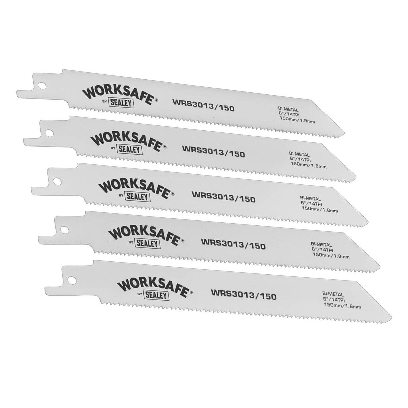 Sealey Reciprocating Saw Blade 150mm 14tpi - Pack of 5