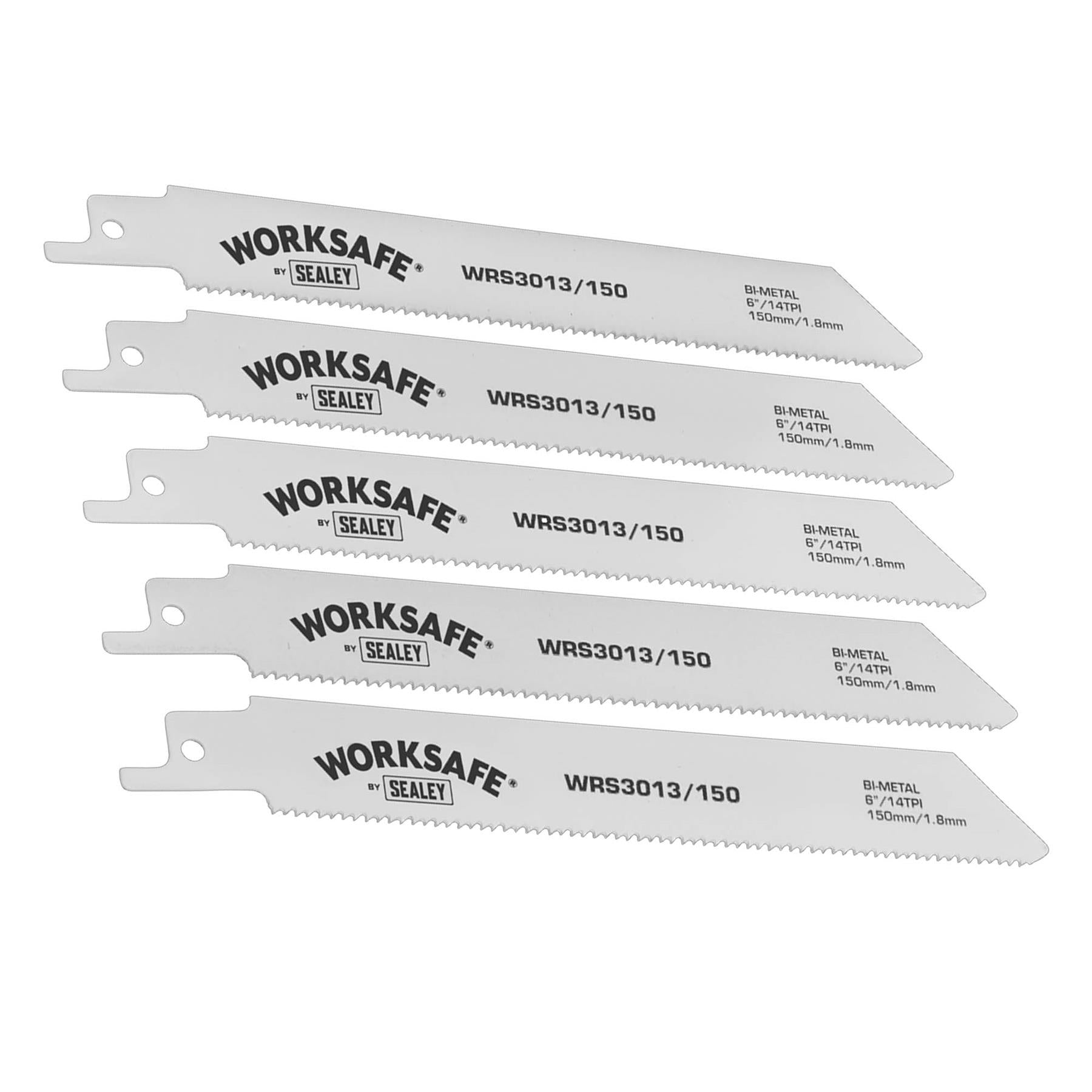 Sealey Reciprocating Saw Blade 150mm 14tpi - Pack of 5