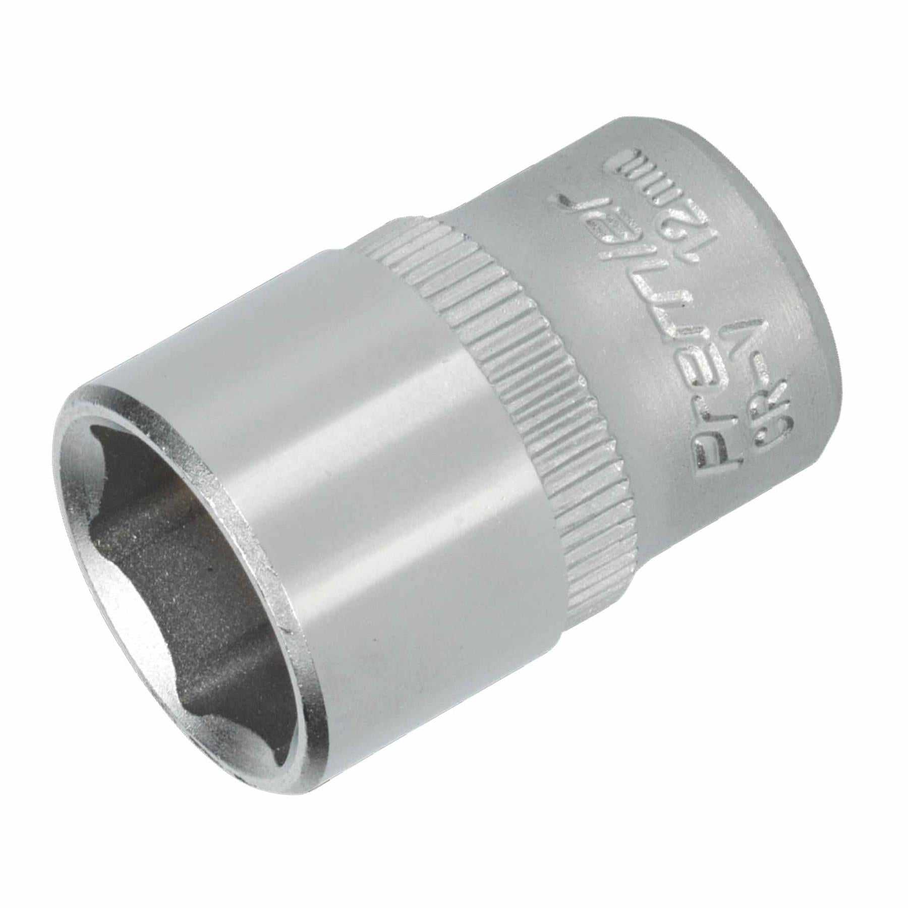 Sealey WallDrive Socket 12mm 1/4"Sq Drive Chrome Vanadium Steel