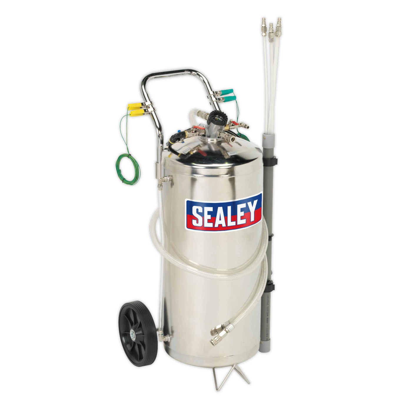 Sealey Air Operated Fuel Drainer 40L Stainless Steel