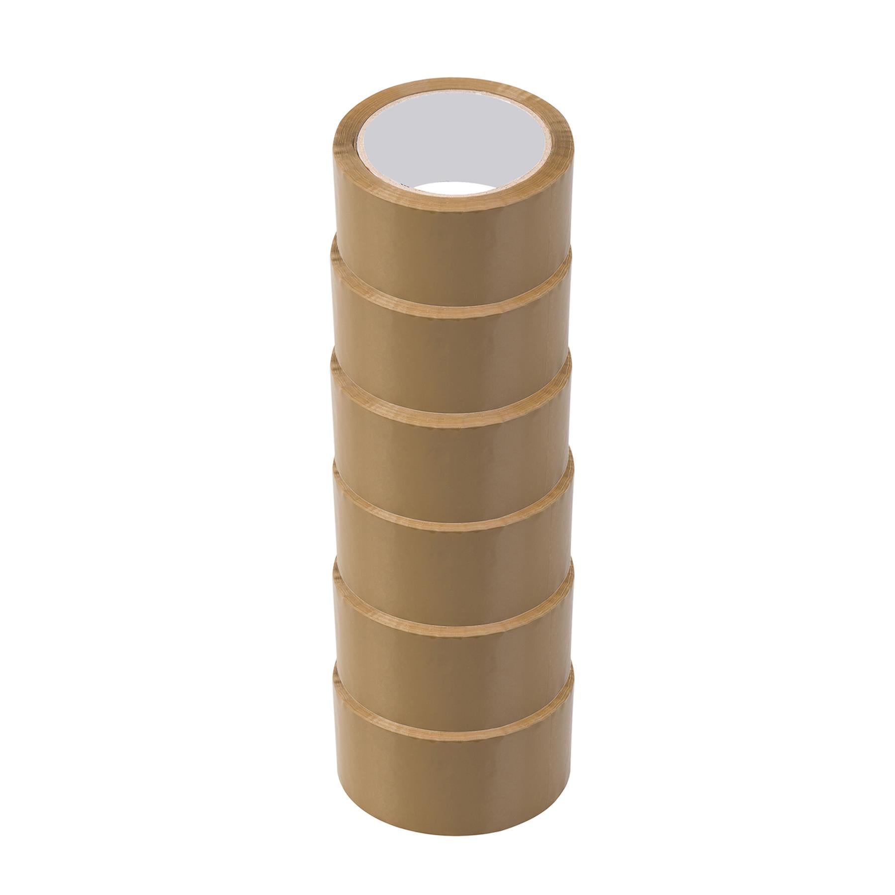 Fixman Brown 6pk Parcel Packing Tape Carton Sealing 48mmX66m Cellotape Packaging