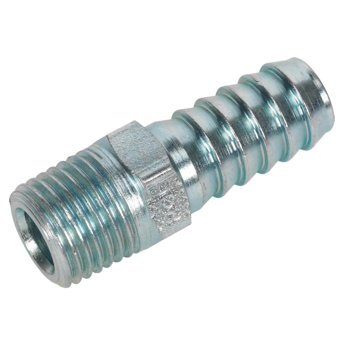 Sealey Screwed Tailpiece Male 1/4"BSPT - 3/8" Hose Pack of 5