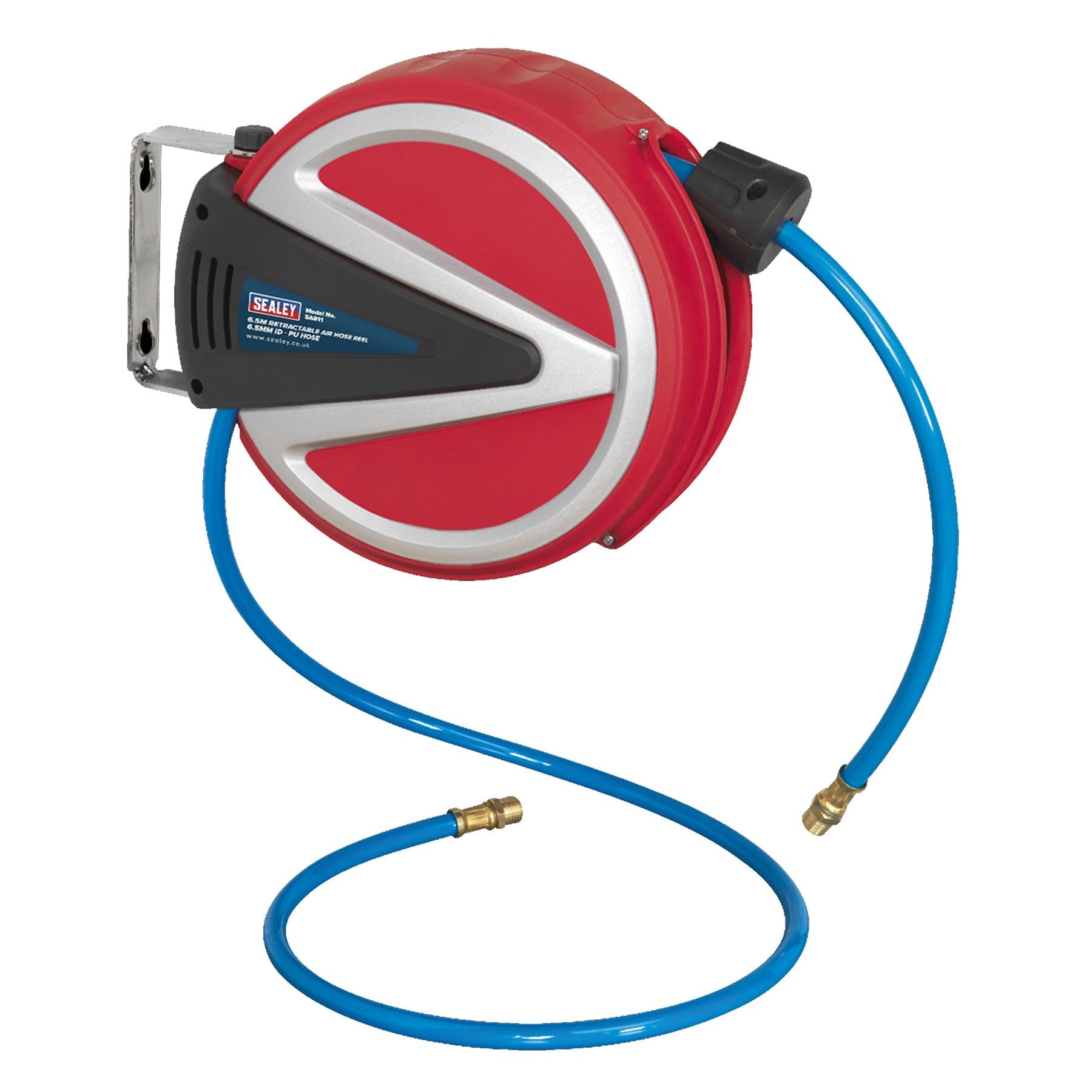 Sealey Retractable Air Hose Reel 6.5m 6.5mm ID - PU Hose