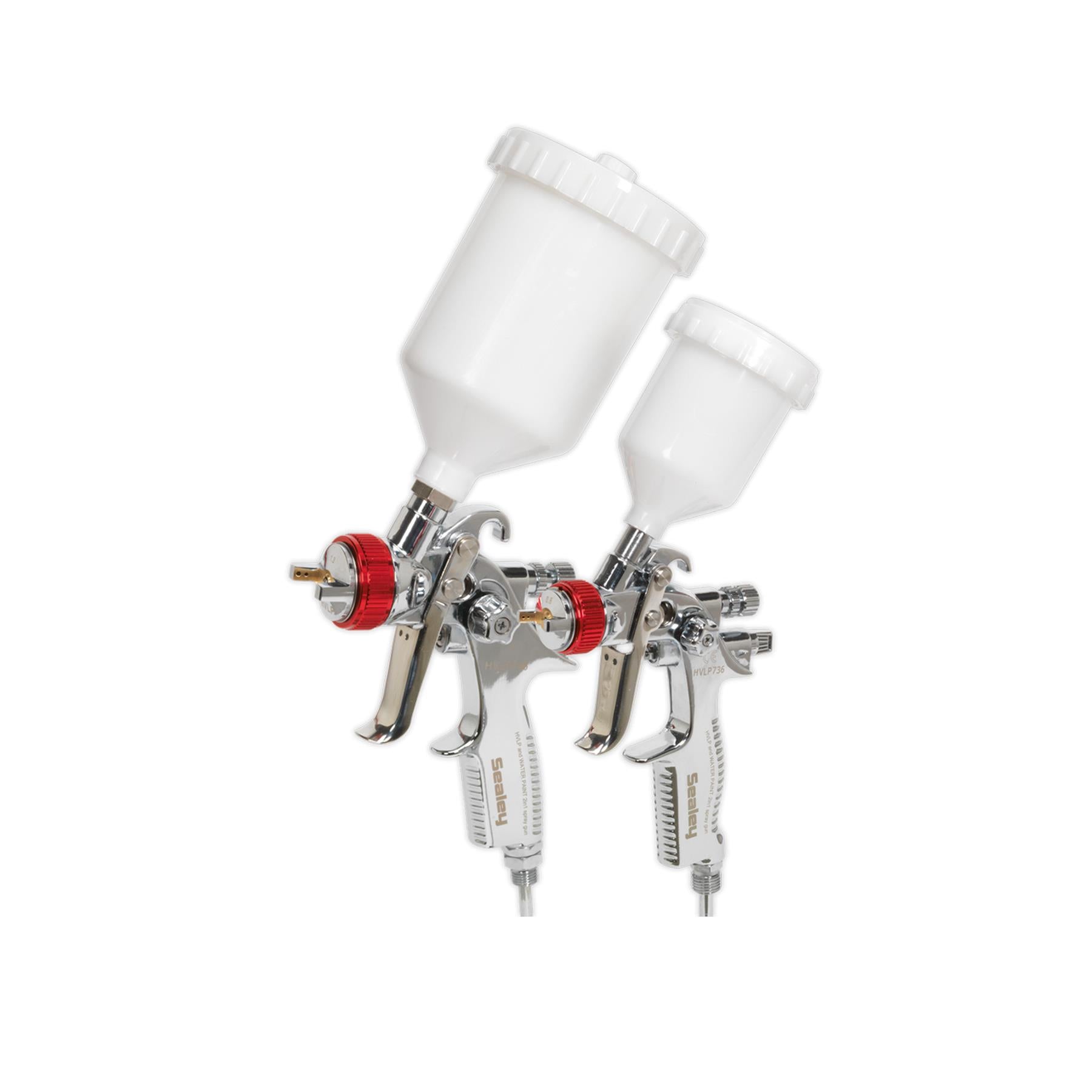 Sealey HVLP Gravity Feed Top Coat/Touch-Up Spray Gun Set
