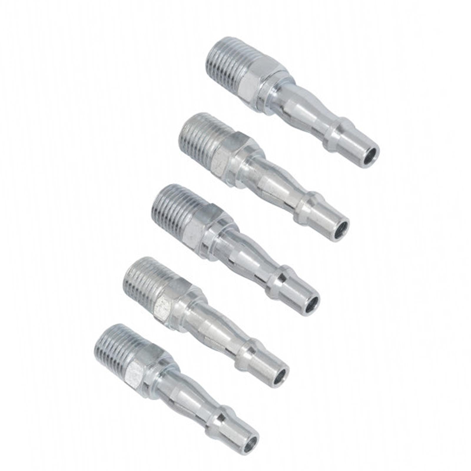 BlueSpot 5pc Air Line Fittings Hose Compressor Bayonet Connector 1/4" BSP Male Fittings