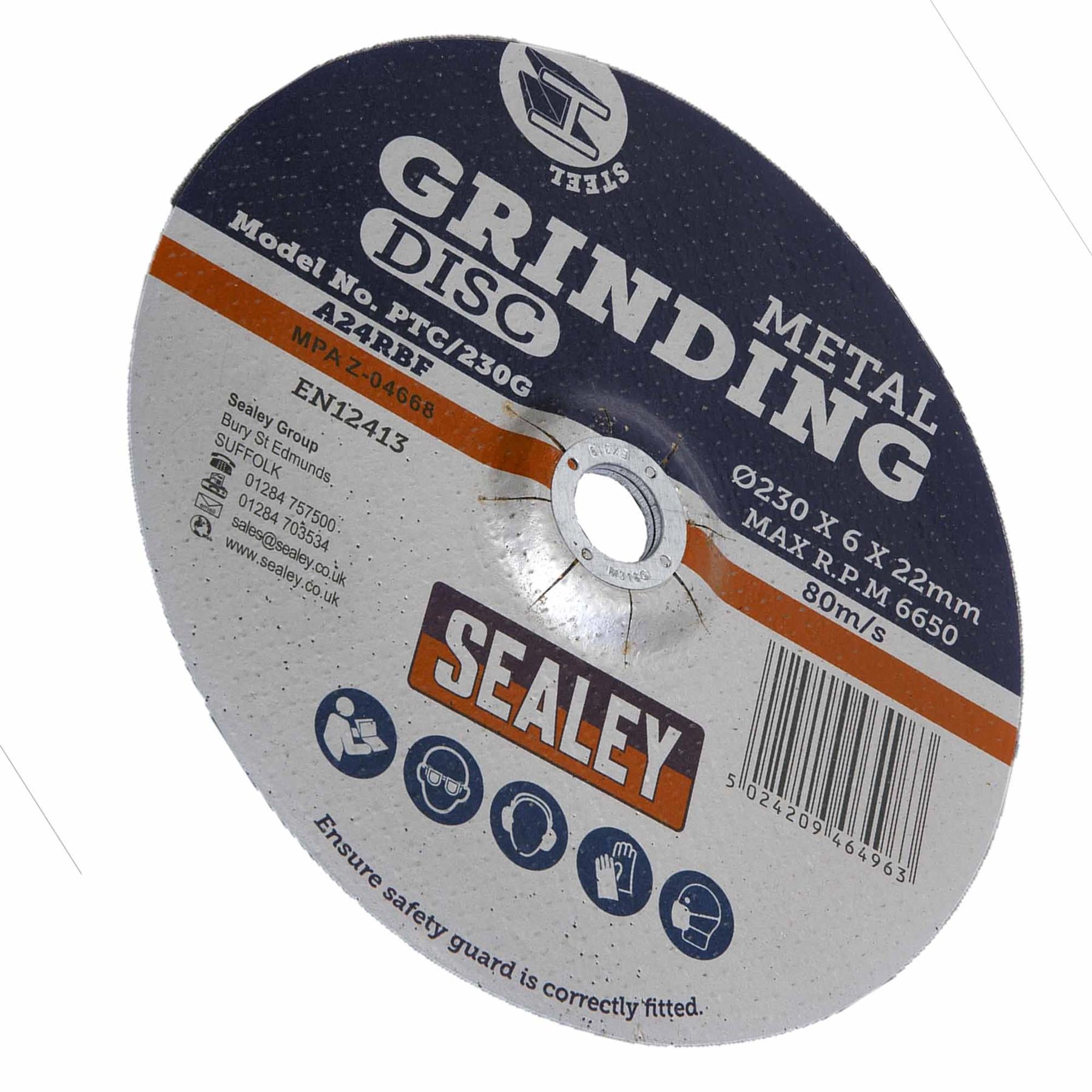 Sealey Grinding Disc 230 x 6mm 22mm Bore