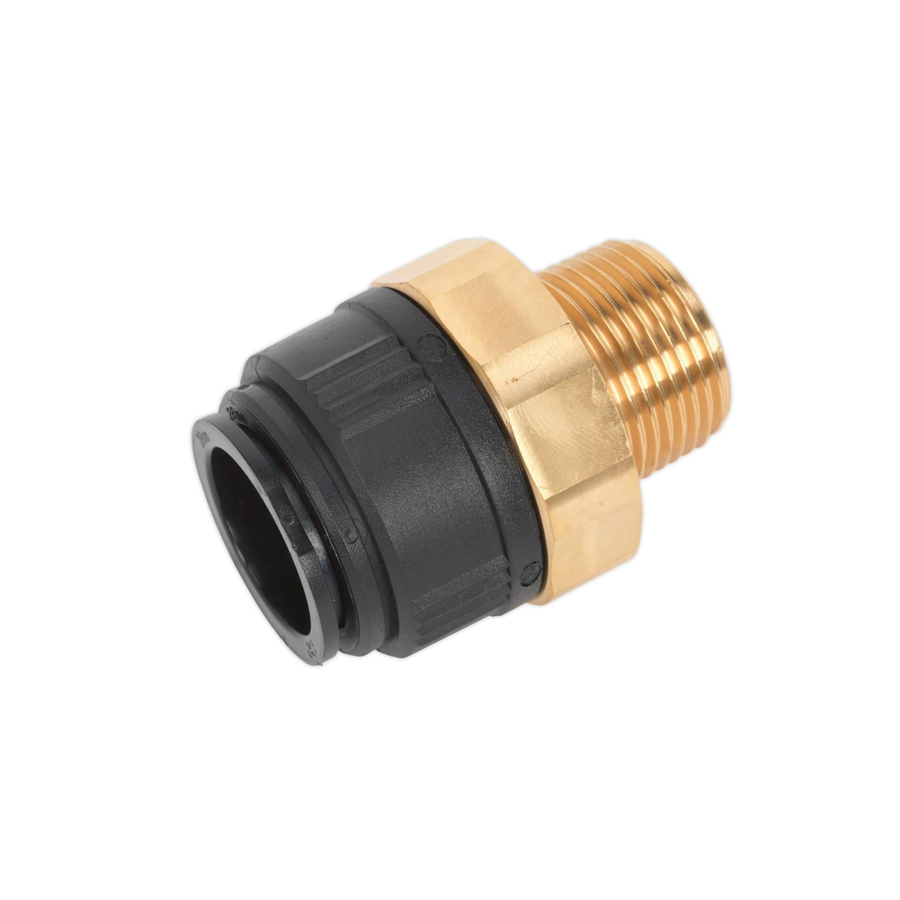 Sealey Straight Adaptor 28mm x 1"BSPT Brass (Speedfit - MM012808N)
