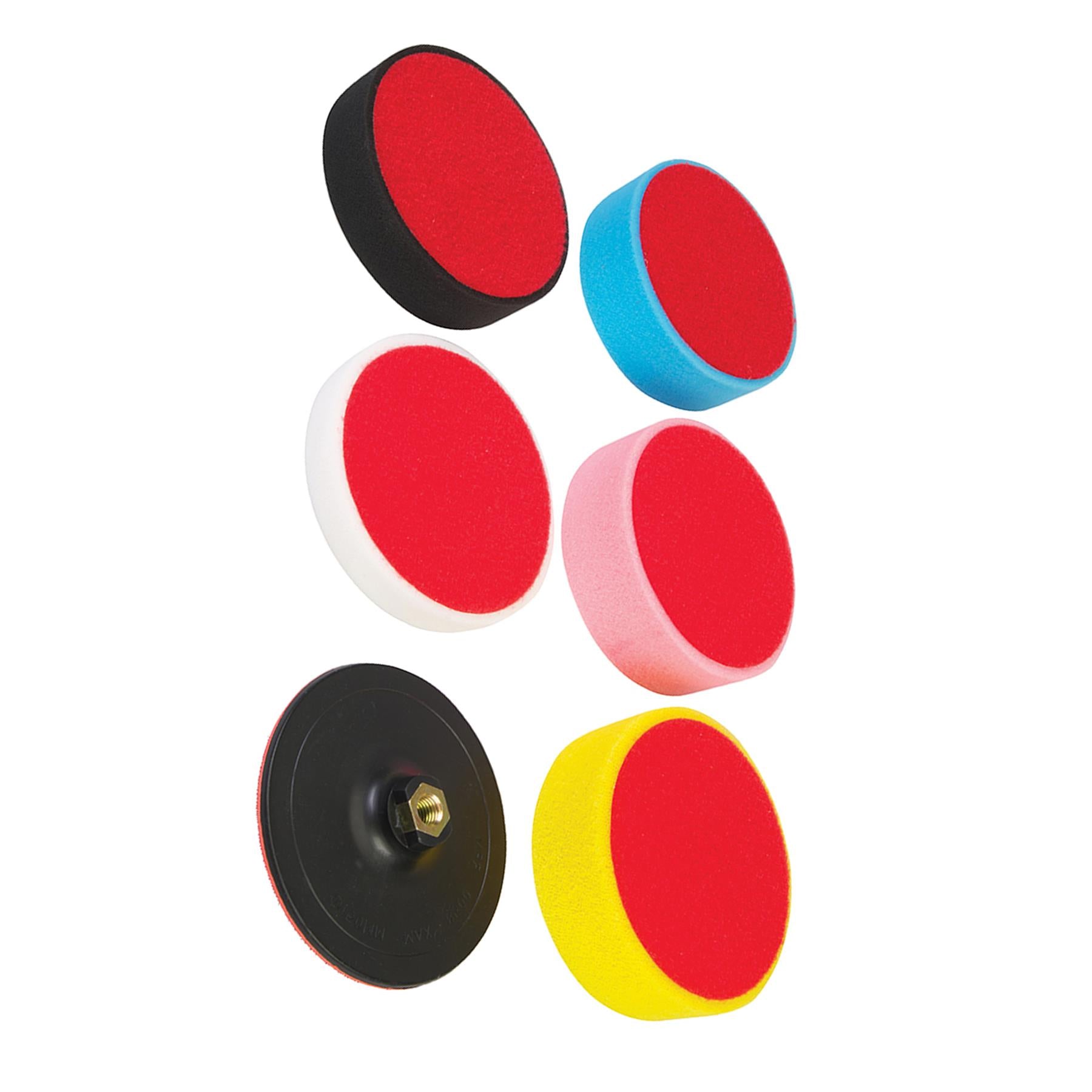 Hook & Loop Foam Polishing Head Kit 6Pcs 150 X 50mm Polishing Heads New