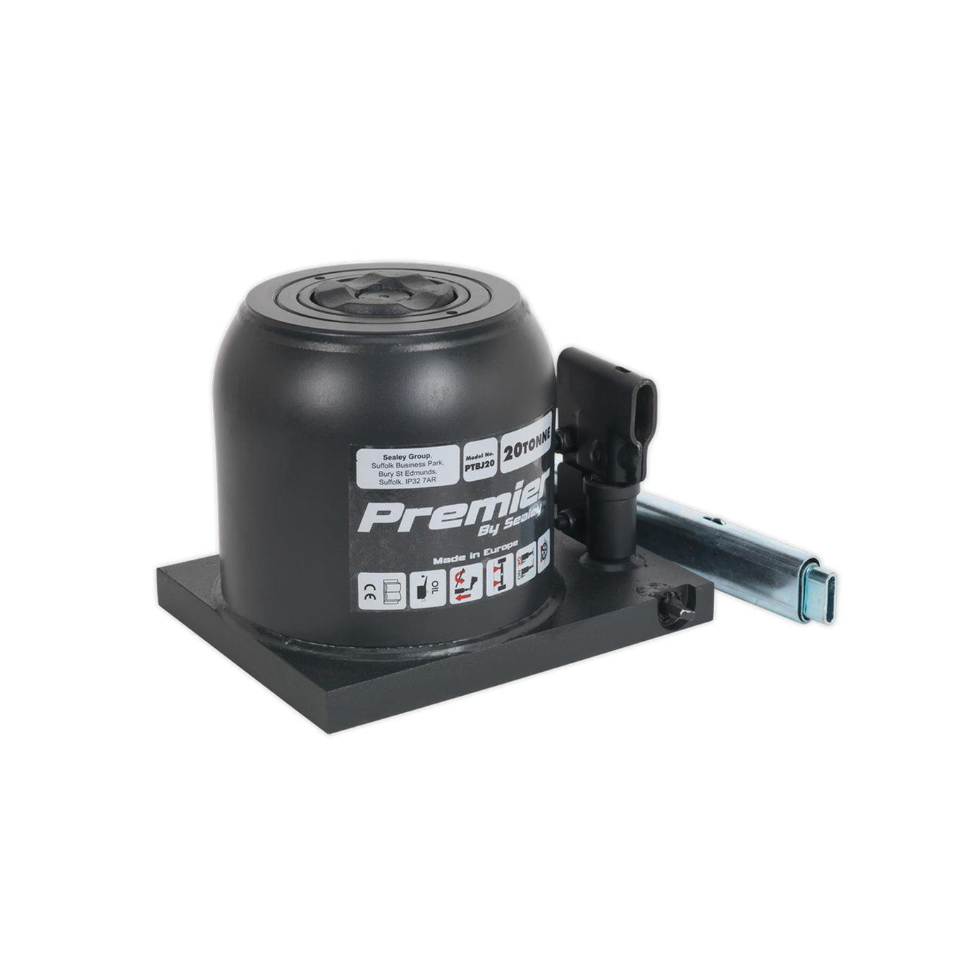 Sealey Premier Telescopic Bottle Jack 20tonne Safety Overload Valve