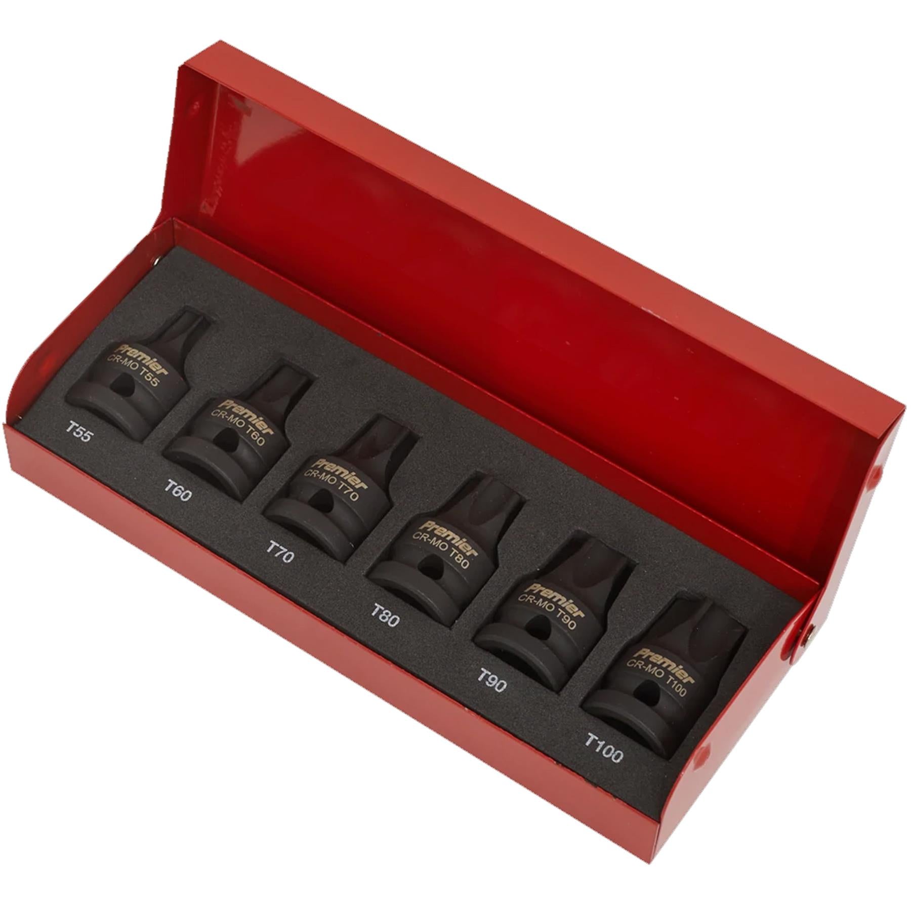 Sealey Impact TRX-Star* Socket Bit Set 6pc 1/2"Sq Drive