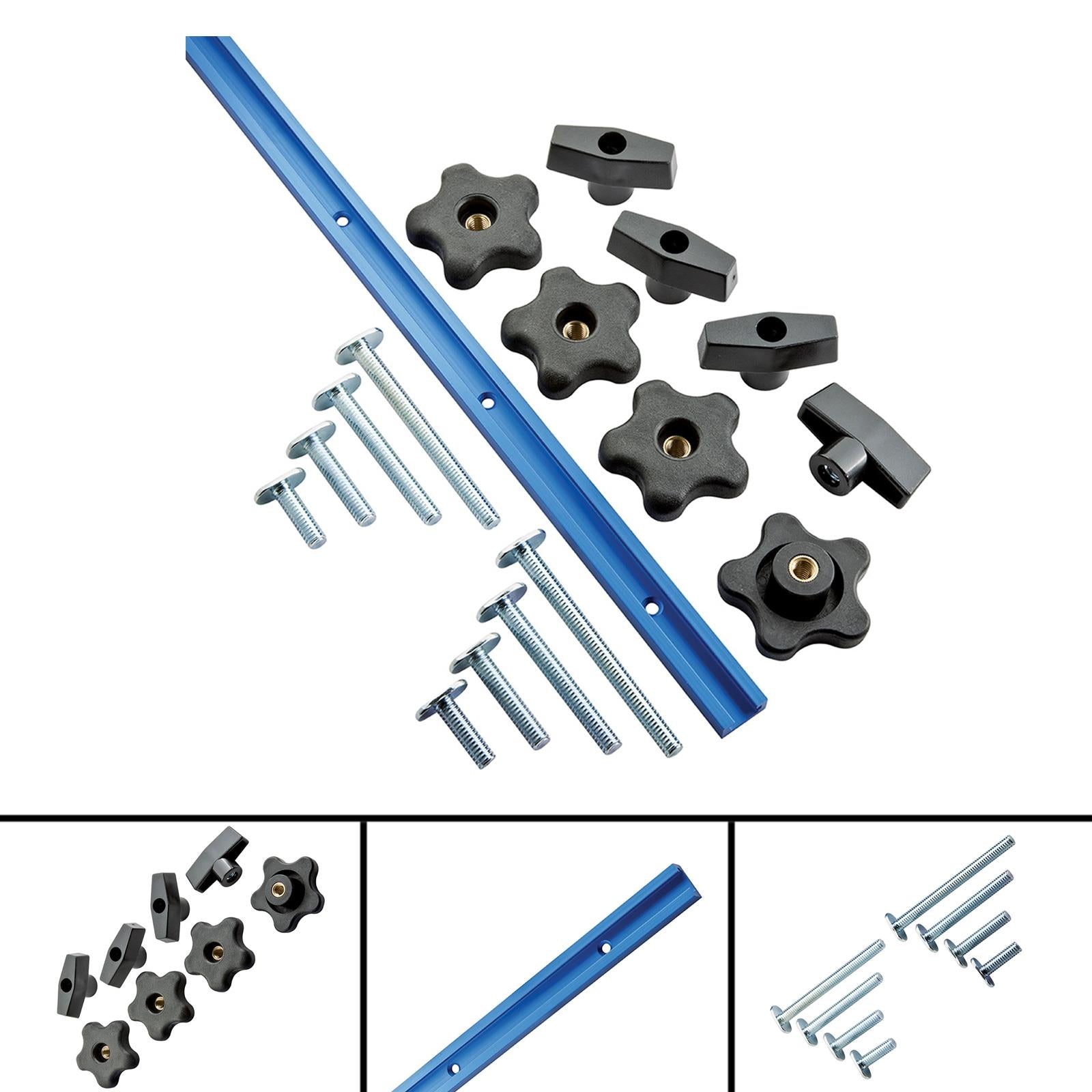Universal T-Track Set  With Unique Stacked Slot Design 17Pc 1219mm (4") 679127