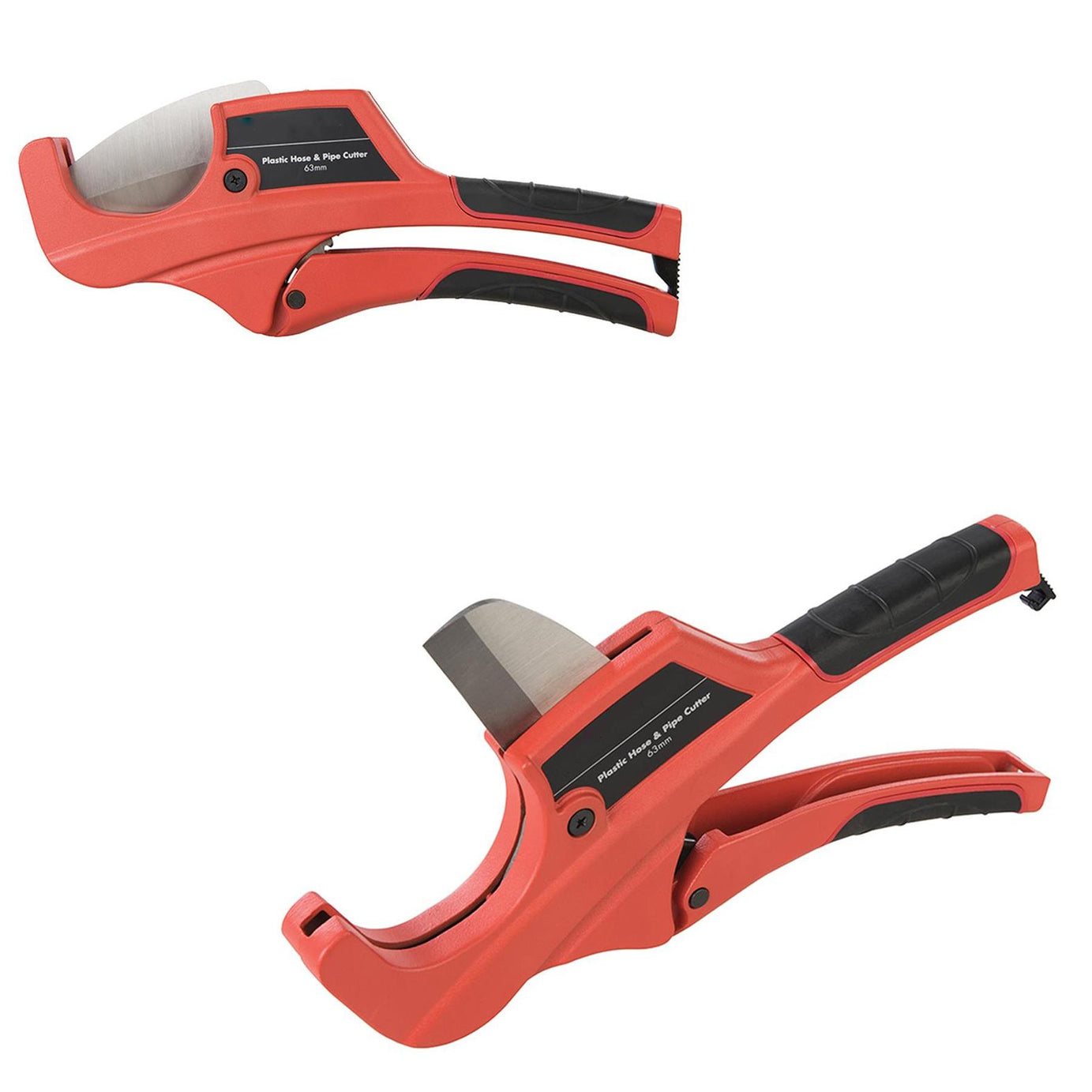 Ratchet Action 63mm Plastic Pipe Cutter Plumbing Tool PVC Water Tube Hose