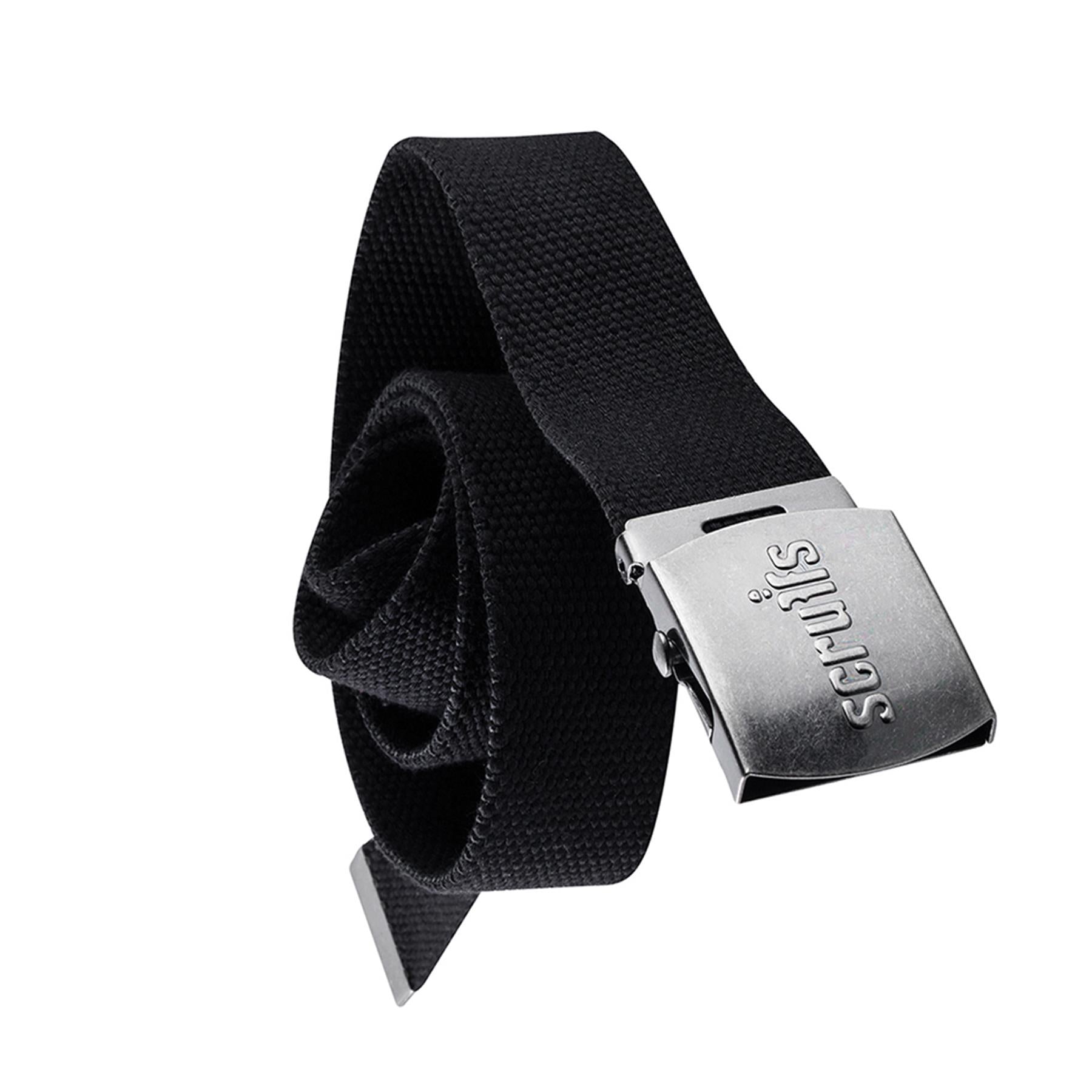 Cotton Adjustable Clip Belt Black Tough Reinforced Cotton Belt + Distressed Look
