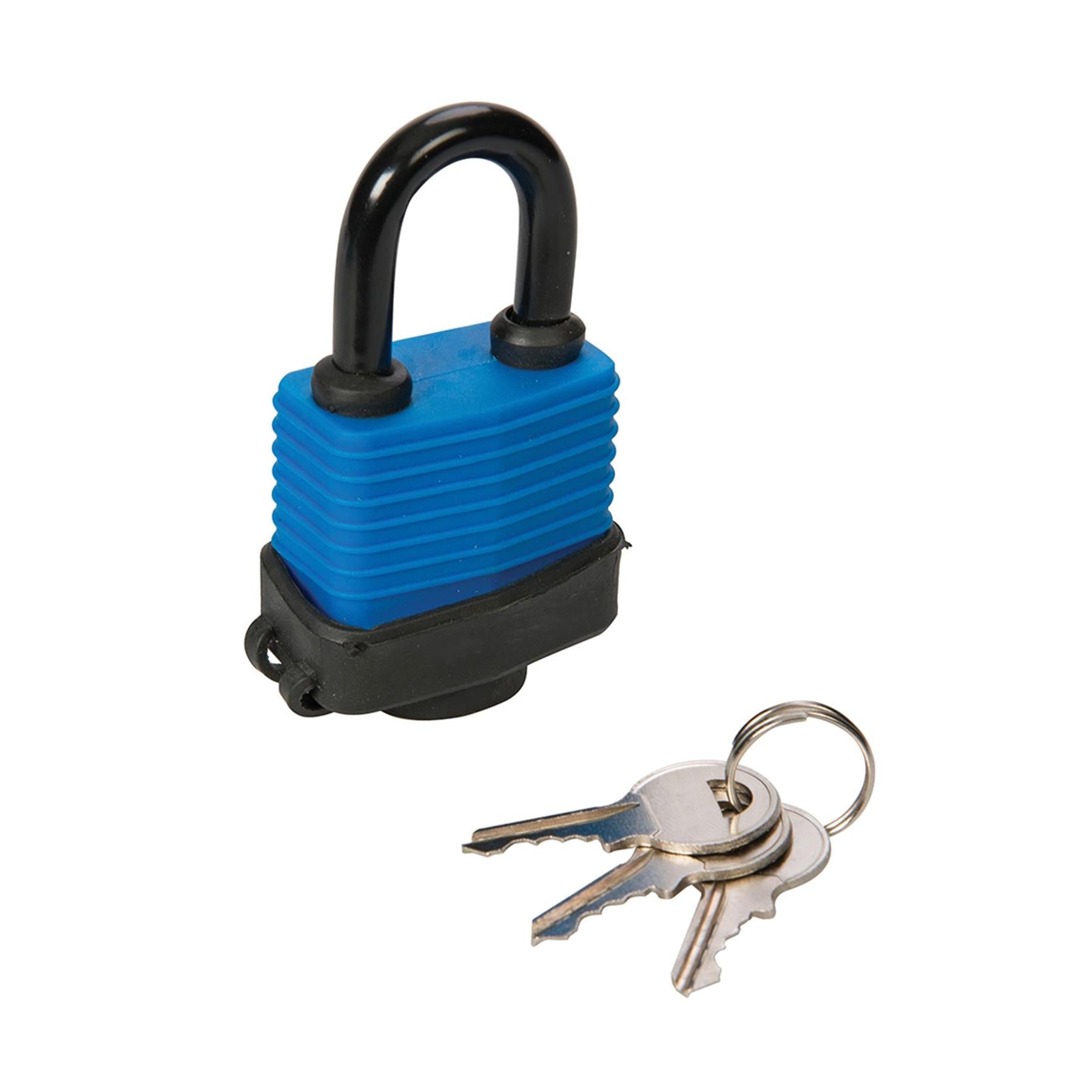 Steel body 48mm Protective Rubber Coating Weather-Resistant Protective Base Padlock