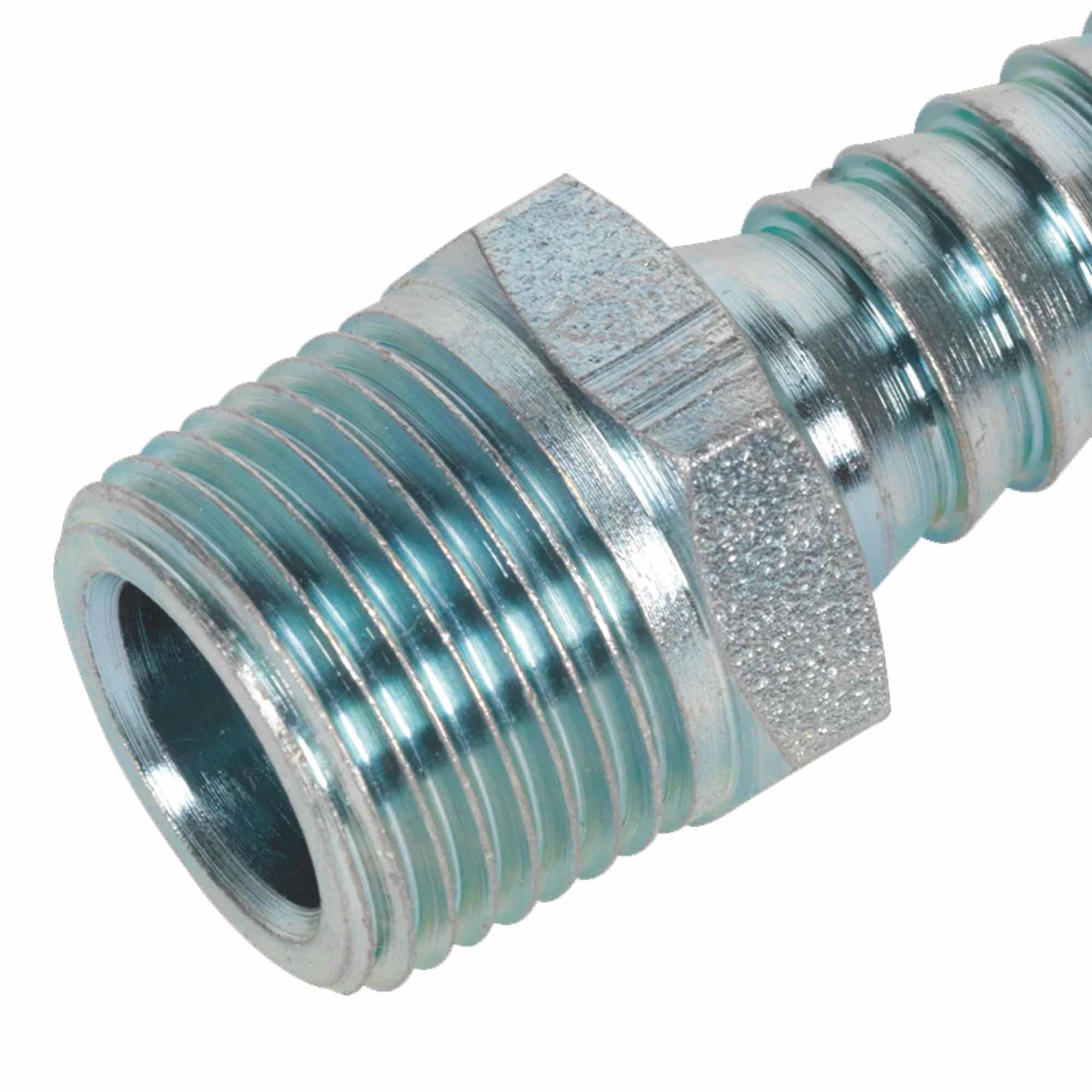Screwed Tailpiece Male 3/8"BSPT - 3/8" Hose Pack of 5. Sealey