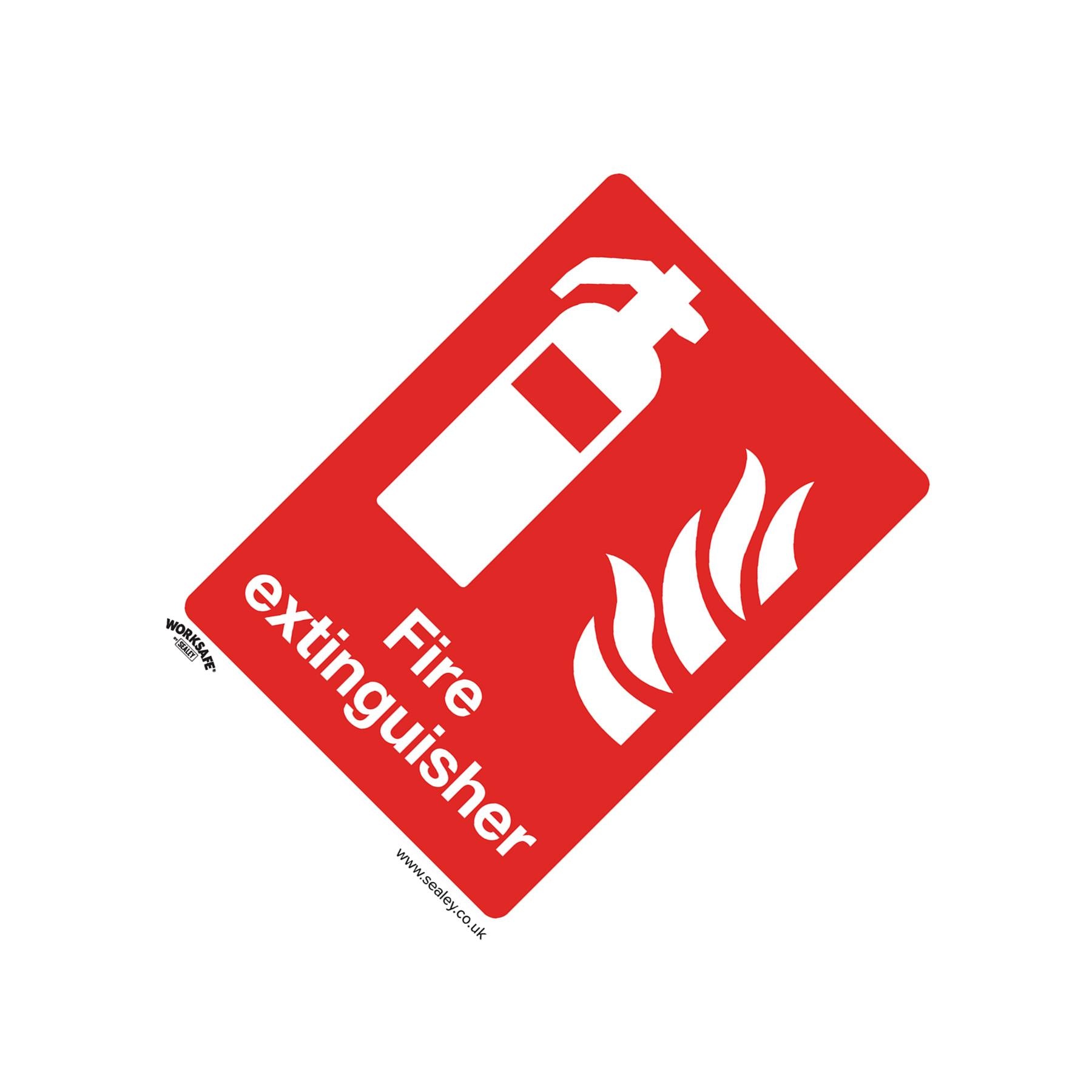 Prohibition Safety Sign - Fire Extinguisher - Rigid Plastic