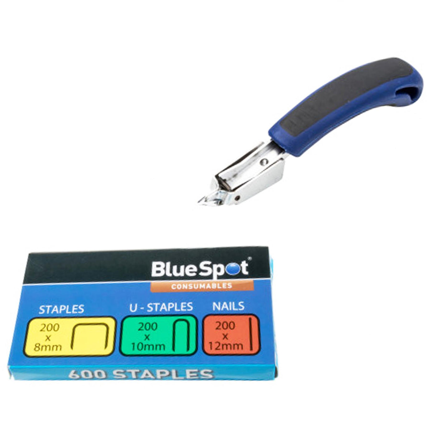 BlueSpot Staple Nail Gun and Staple Remover Set Heavy Duty 3 Way Cable Tacker