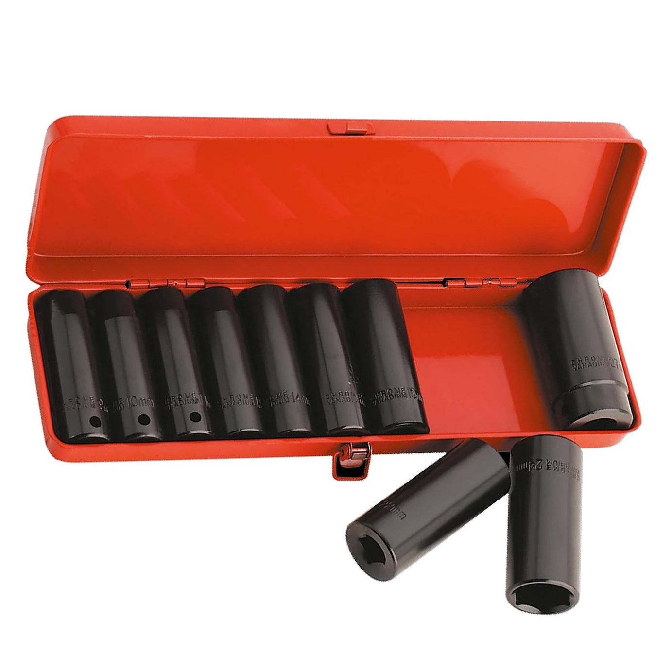 Sealey Impact Socket Set 10pc 1/2"Sq Drive Deep Metric