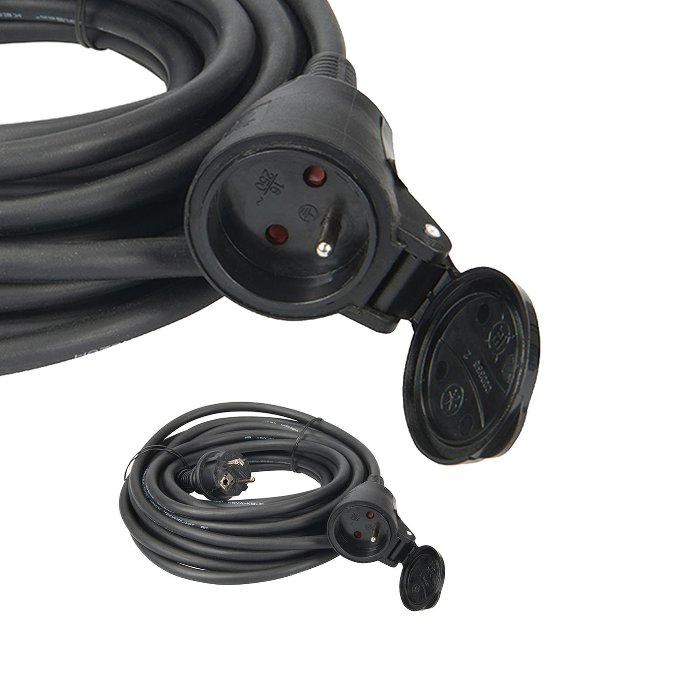 French Type Spring Loaded E Schuko Extension Lead Electric Tool 10M Max Load 3680W