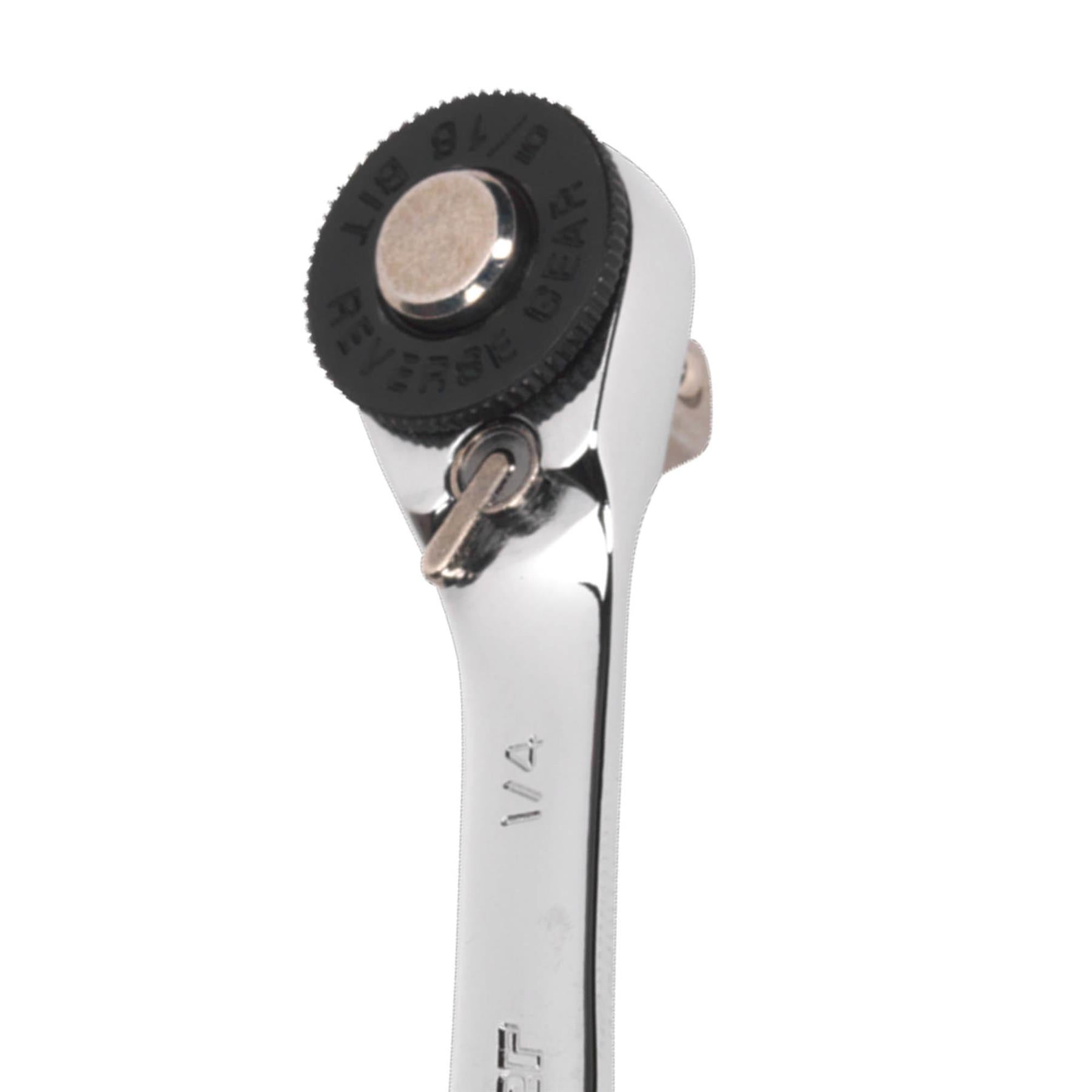 Sealey Ratchet Spanner 1/4"Hex x 5/16"Hex Dr & 1/4"Sq Dr Adaptor