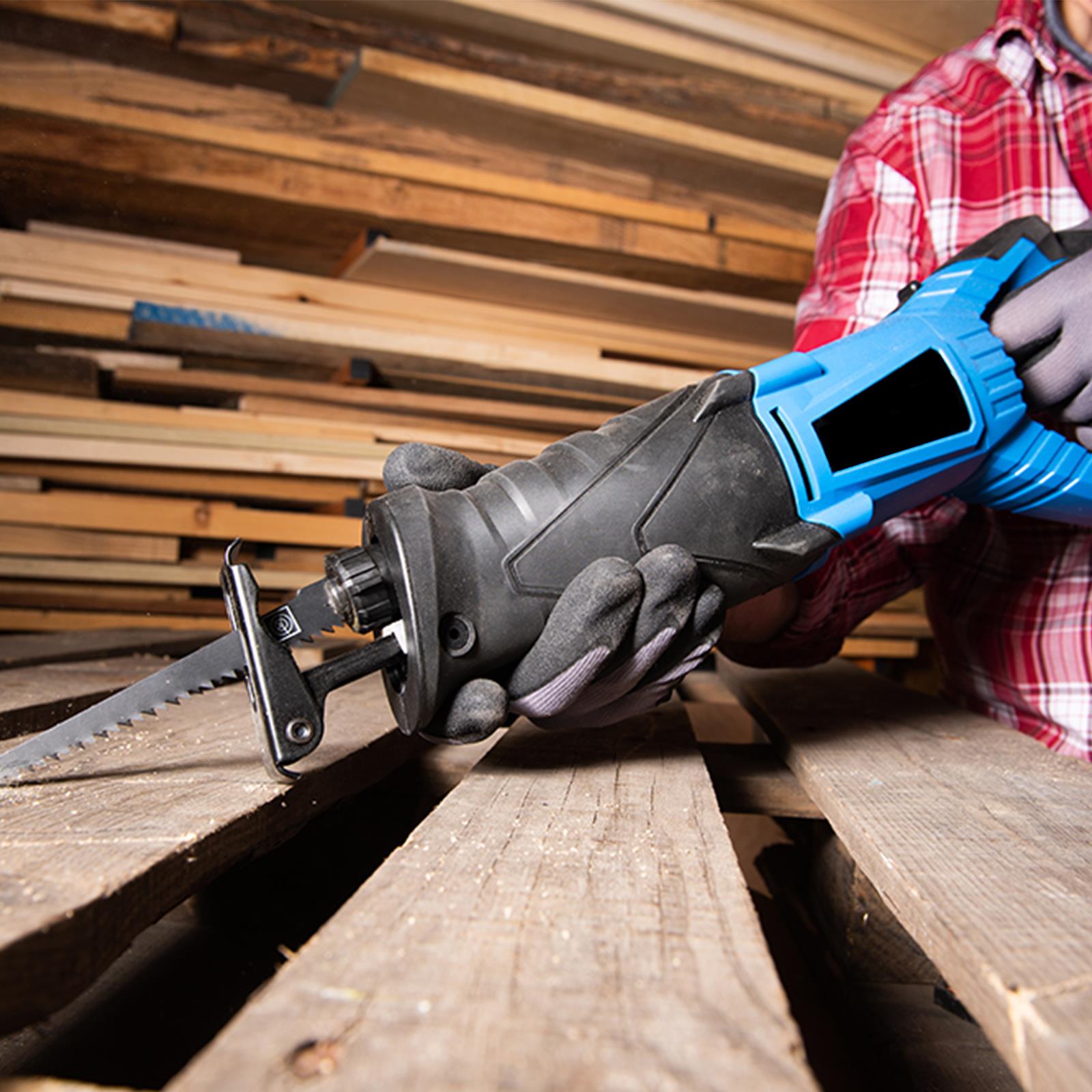 800W Reciprocating Saw Variable Speed Trigger With Wood-Cutting Blade 180mm
