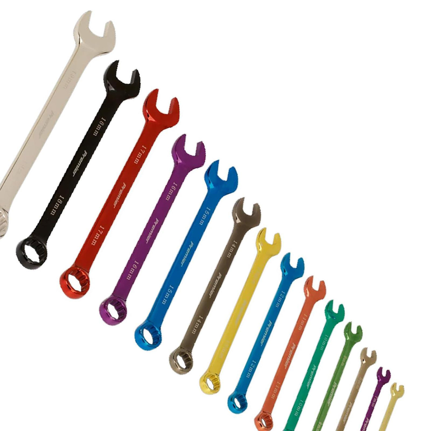 Sealey Combination Spanner Set 14pc Multi-Coloured Metric