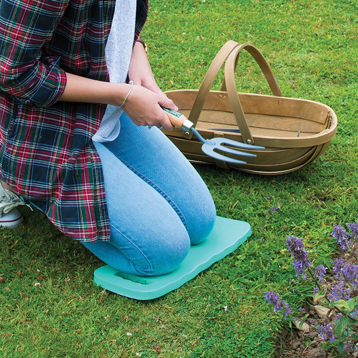 Garden Kneeler 405 X 180mm Gardening Tool Water-Resistant 25mm Thick Foam