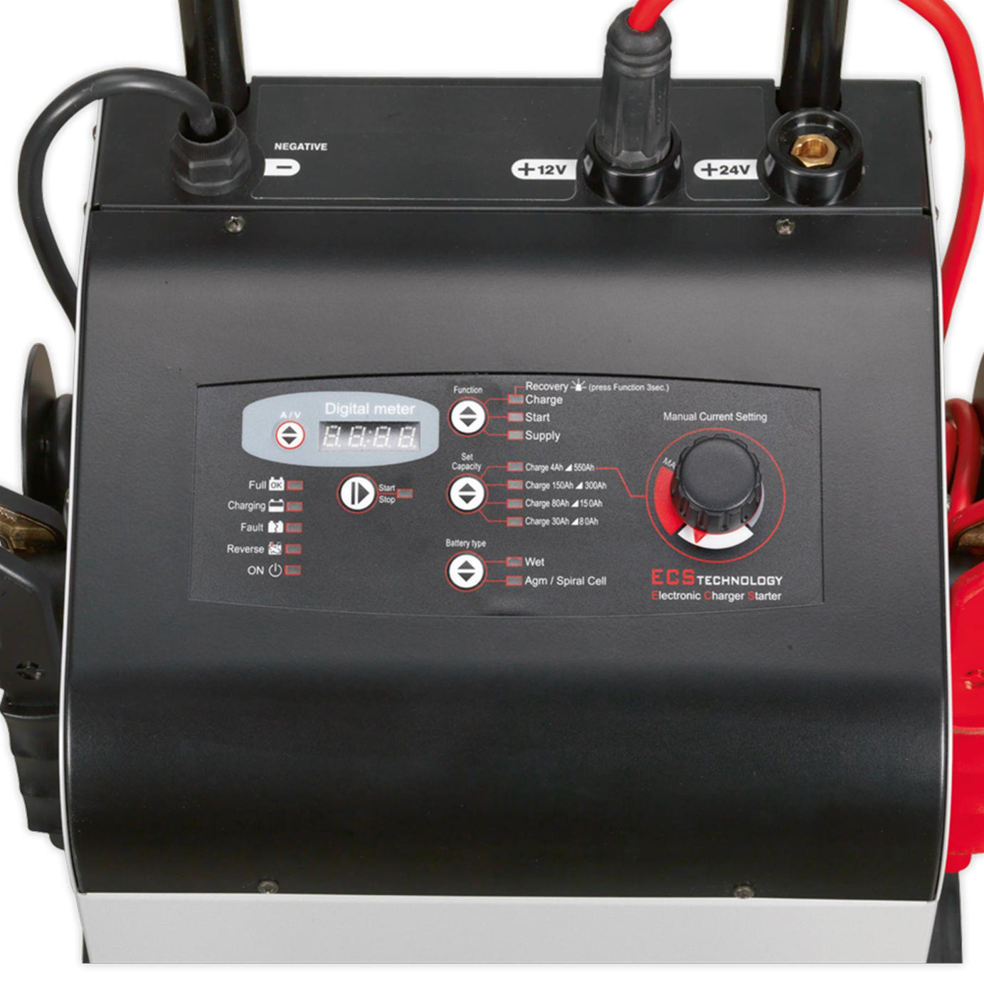 Sealey Electronic Charger Starter 75/400A 12/24V