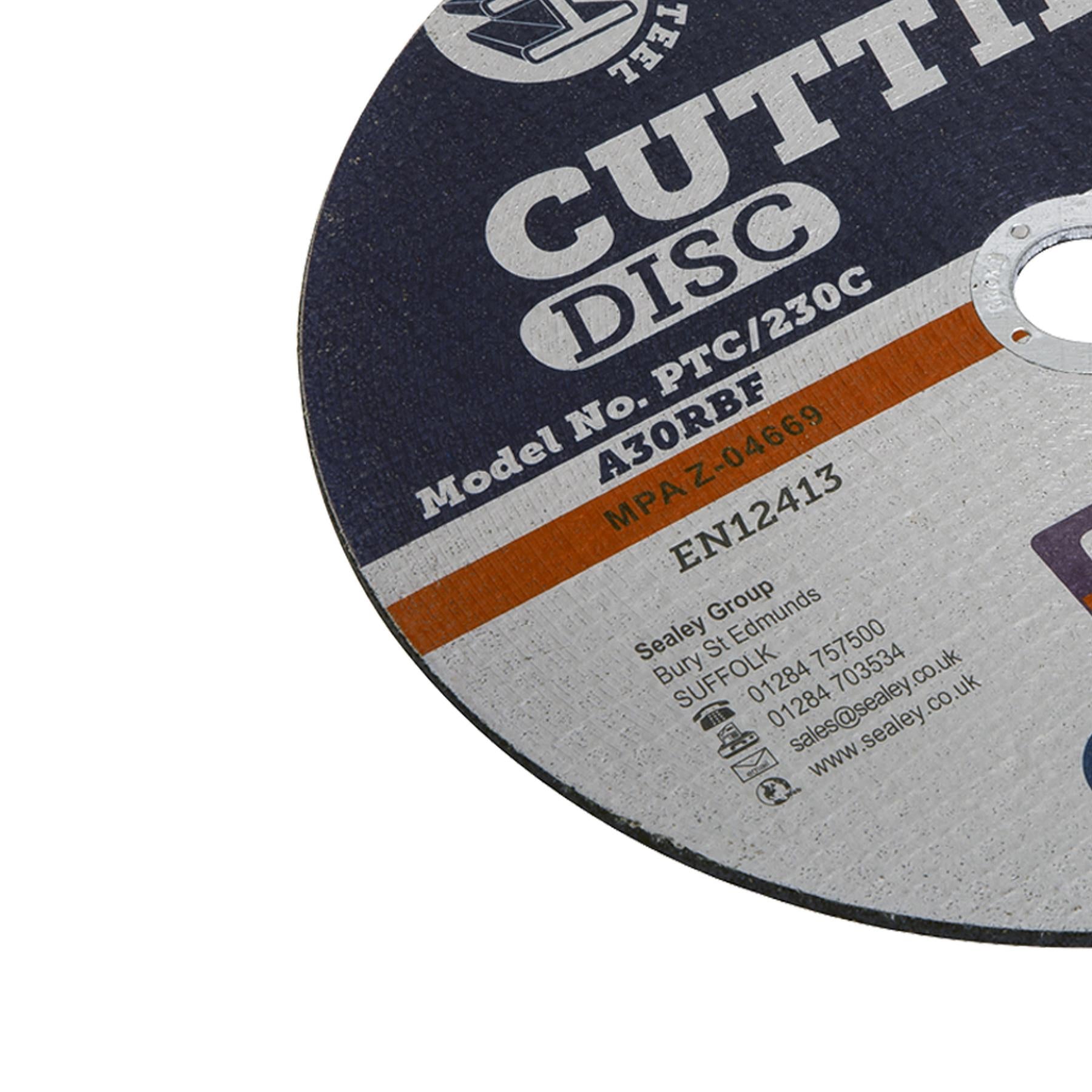 Cutting Disc 230 x 3mm 22mm. Bore Multi Purpose Cutting Discs PTC. Sealey