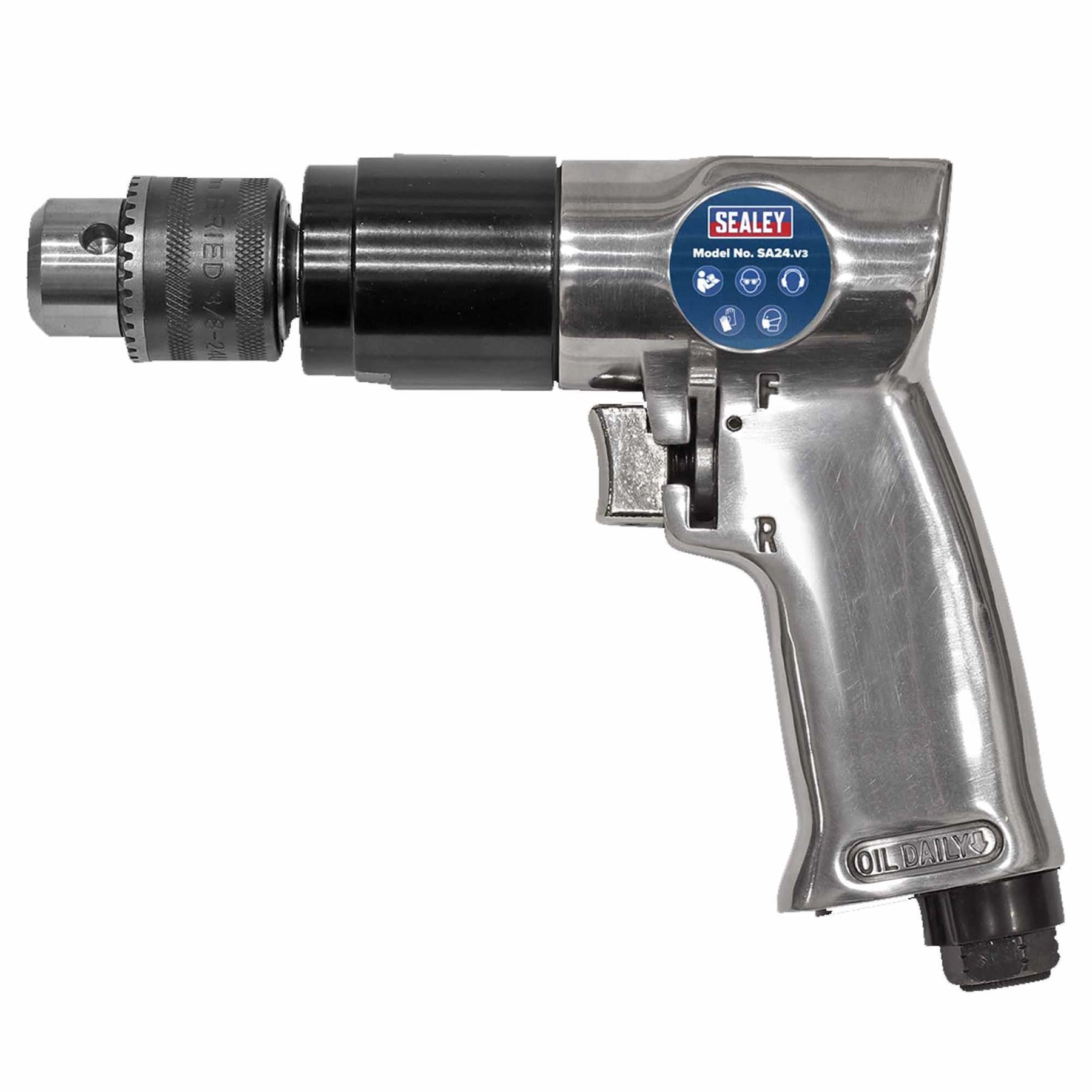 Sealey Air Drill Ø10mm 1800rpm Reversible
