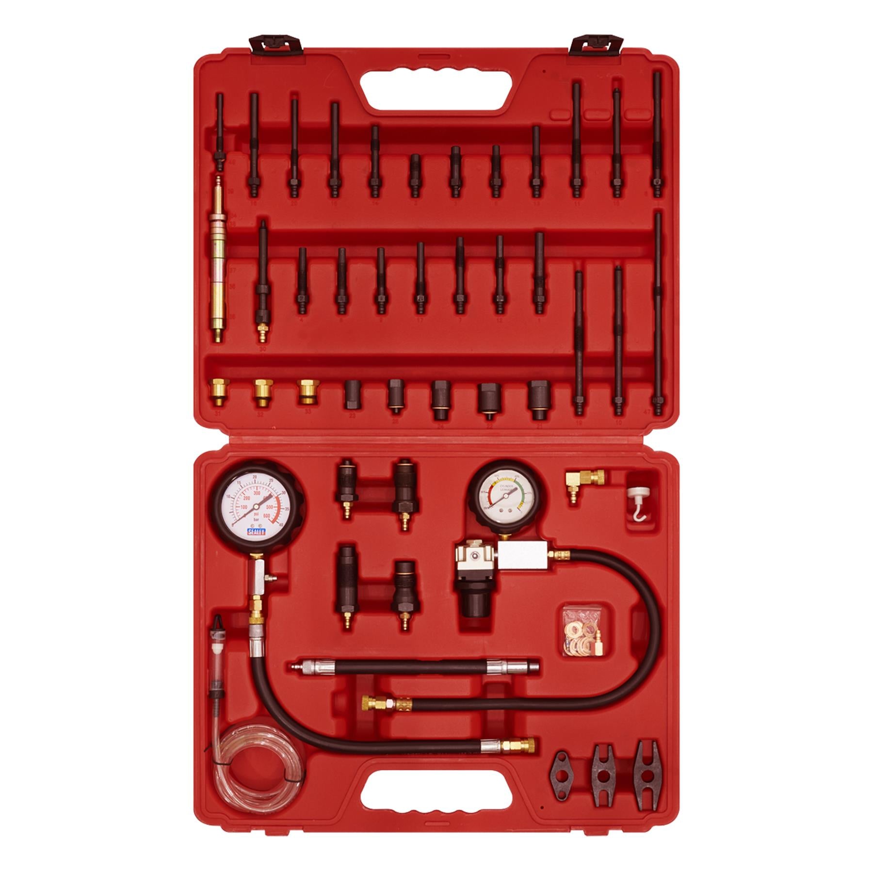 Sealey Diesel & Petrol Compression, Leakage & TDC Kit Quick Connect Fittings