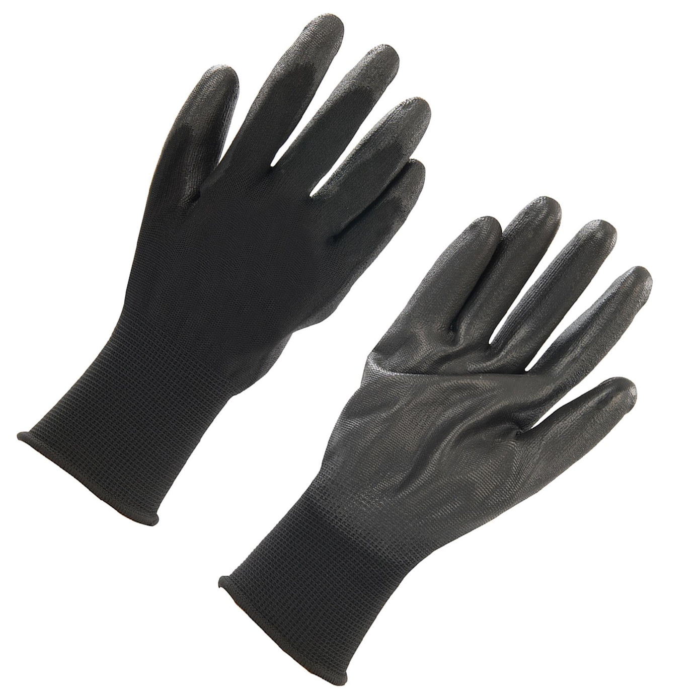 20x PU Palm Coated Work Wear Gardening Black Safety Gloves XL 11