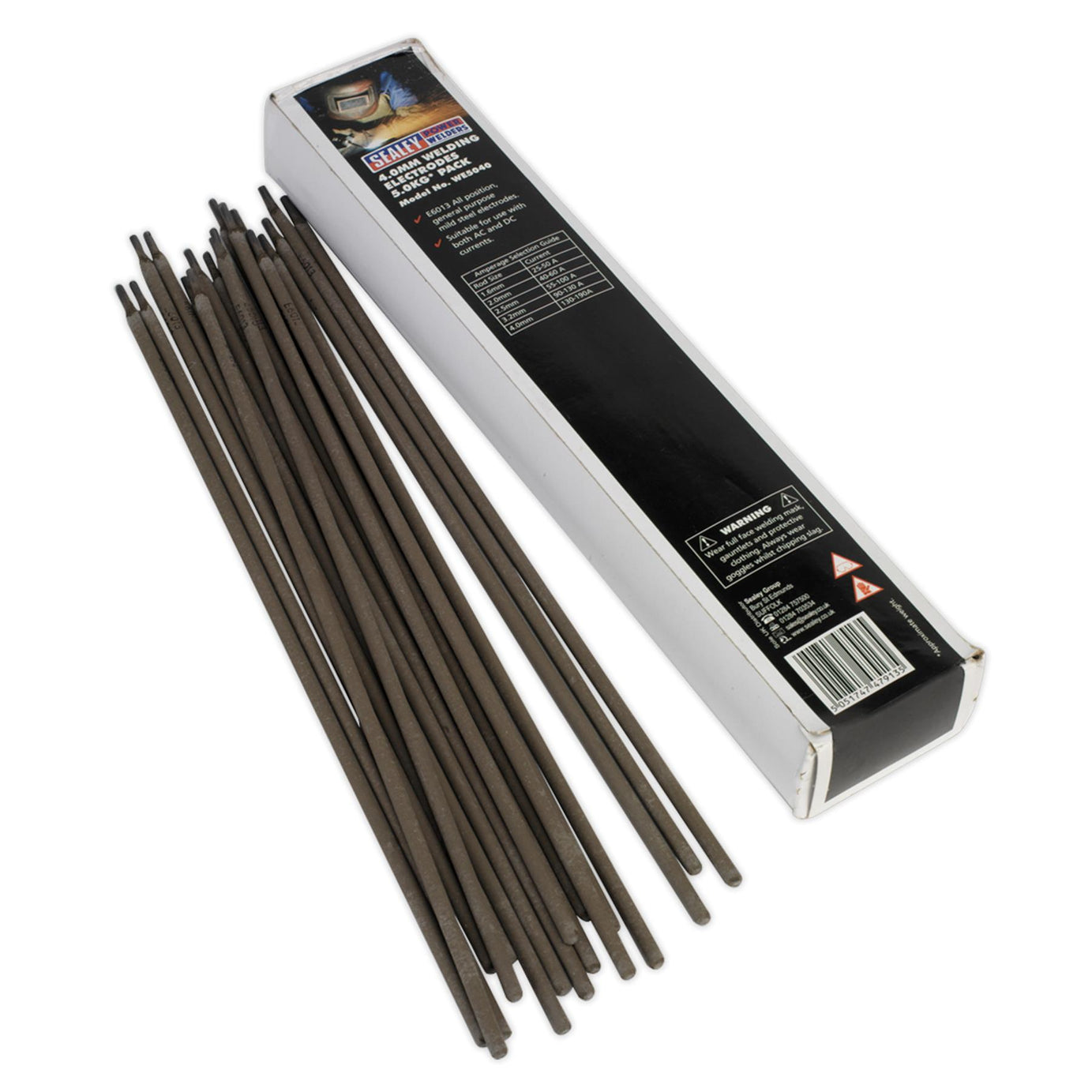 Welding Electrodes 4 x 350mm 5kg Pack.mild steel electrodes made Sealey