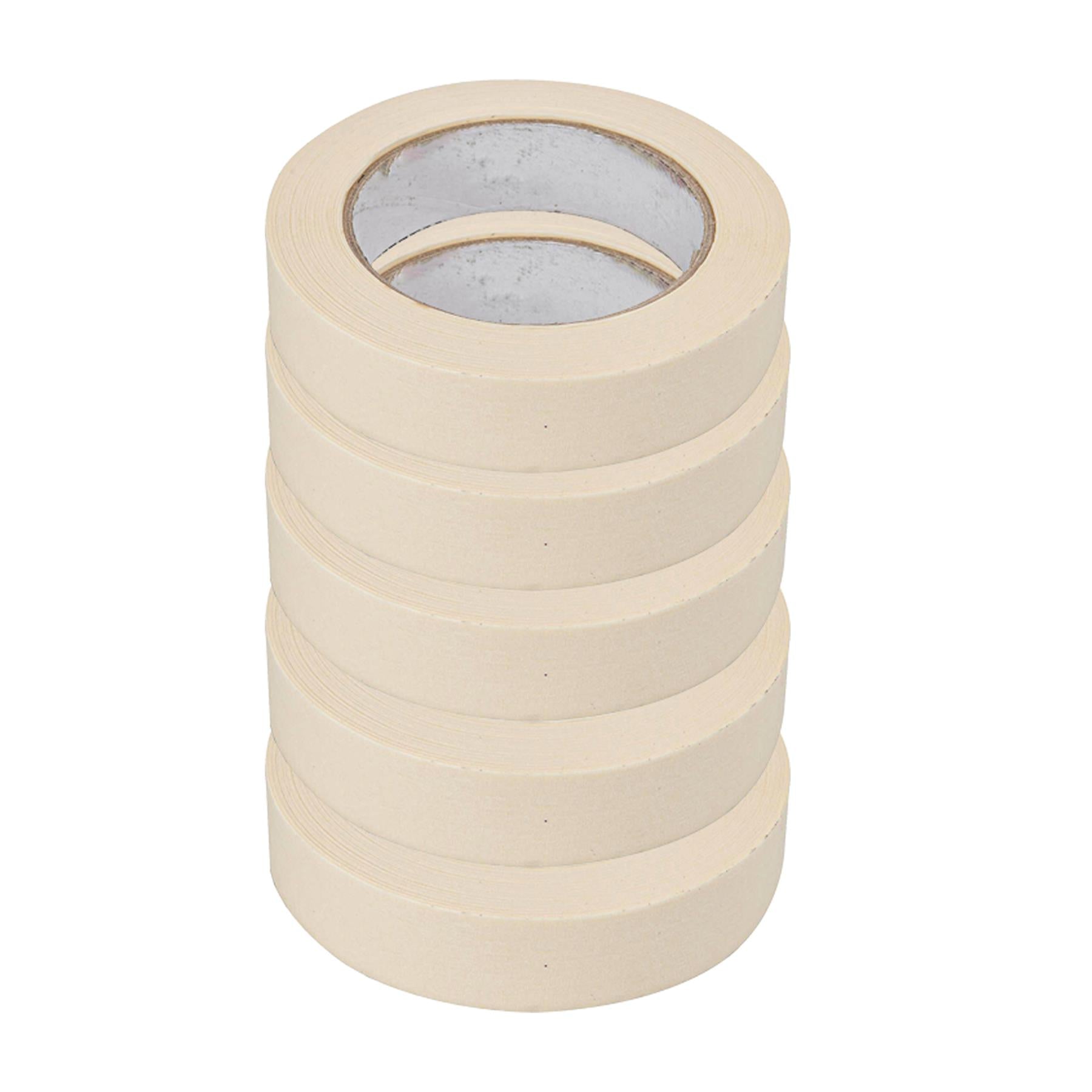 Masking Tape 25mm x 40m Crepe Paper Easy Tear For DIY Painting Decorating White