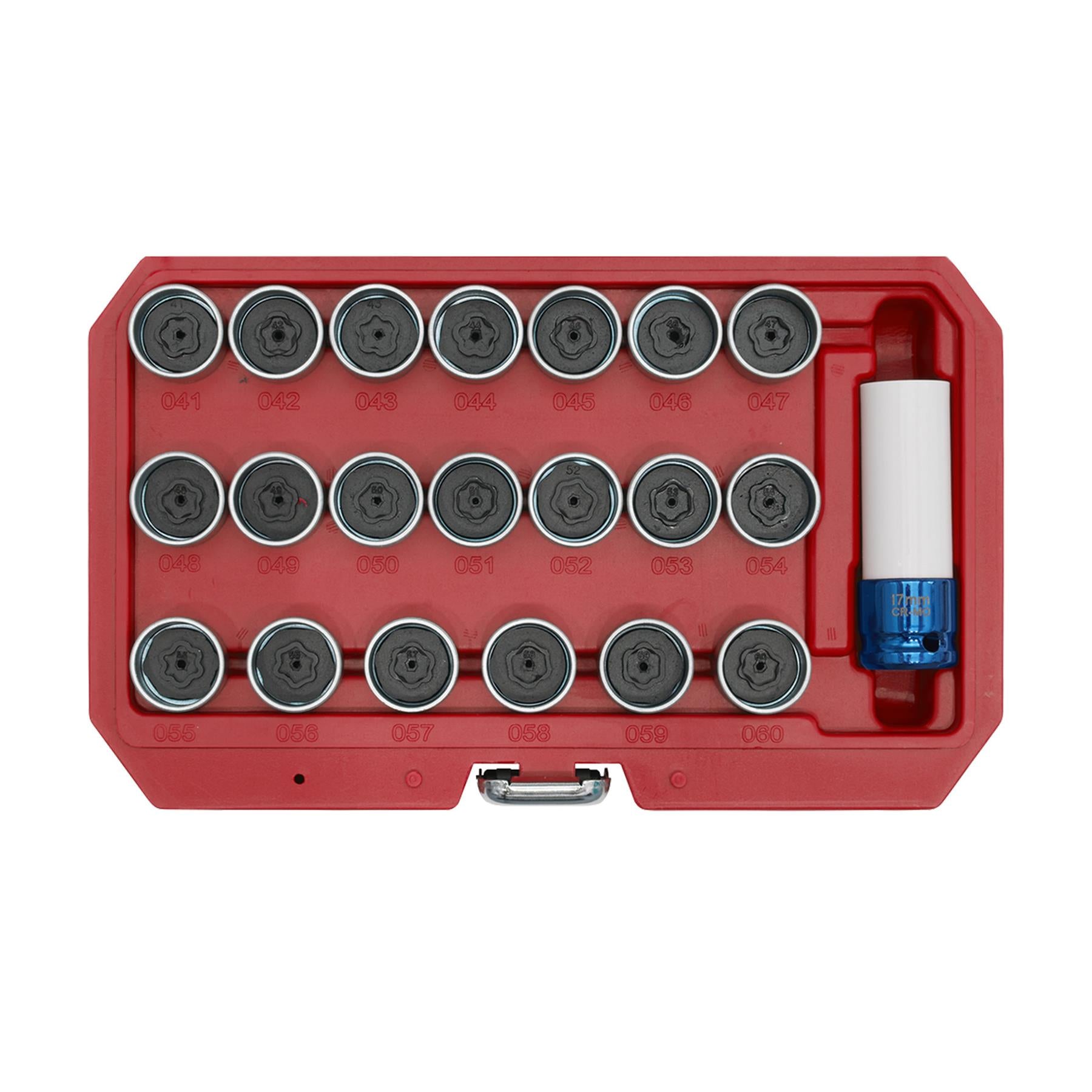 Sealey Locking Wheel Nut Key Set 21pc - BMW 1/2"Sq Drive 17mm