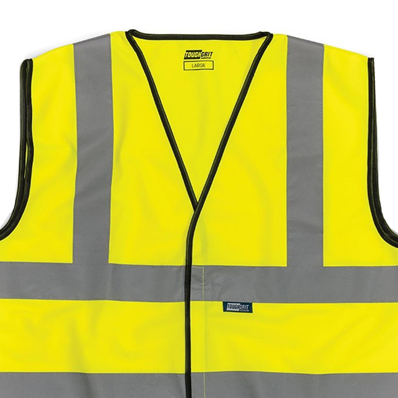 Tough Grit Yellow Hi Vis High Visibility Vest Safety Work Reflective L