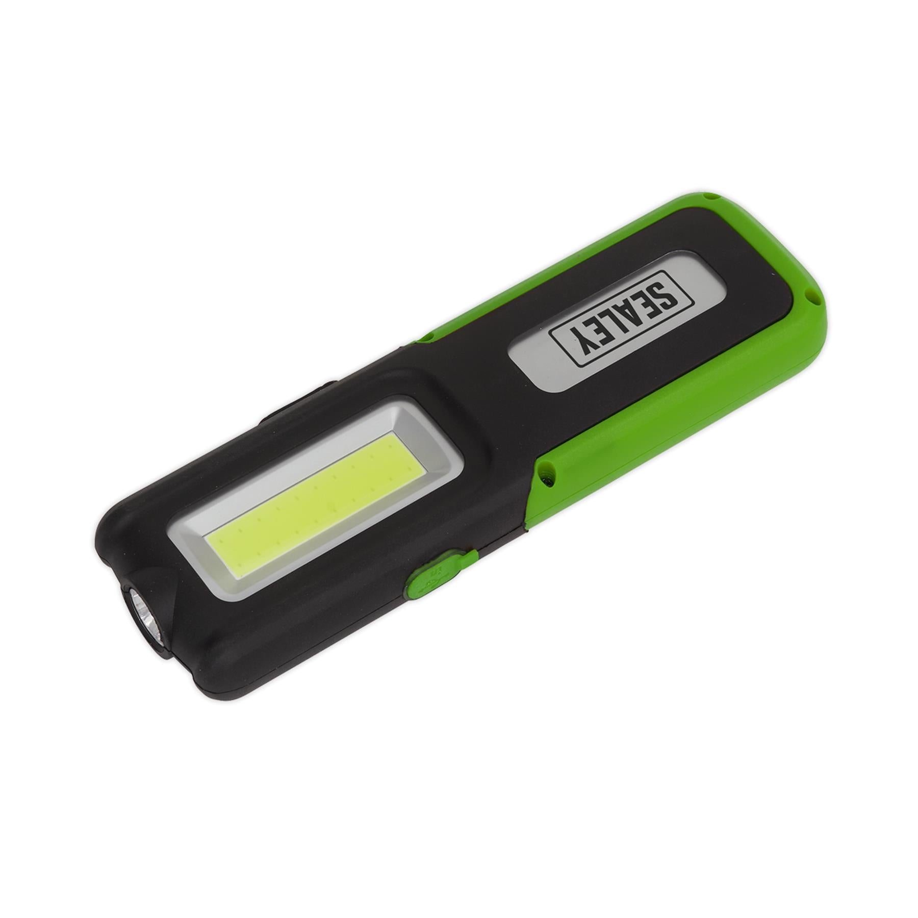 Sealey R/Charge Inspection Light 5W COB & 3W LED & Power Bank-Green