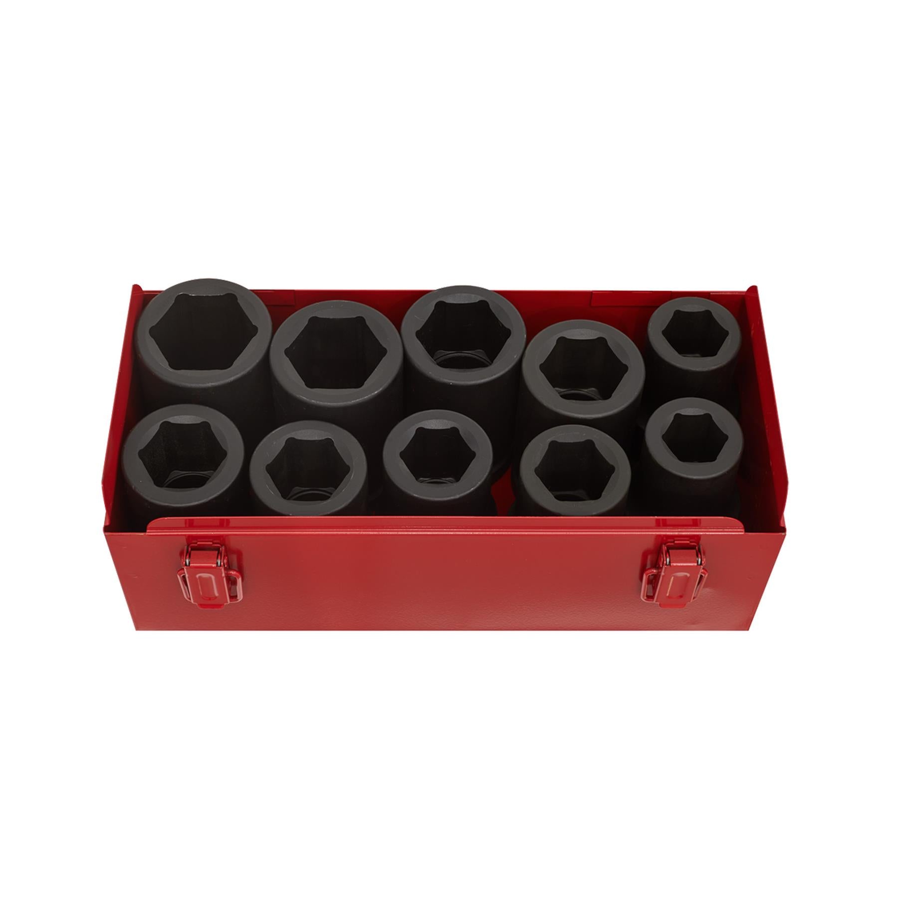 Sealey Impact Socket Set 10pc Deep 1"Sq Drive Metric/Imperial