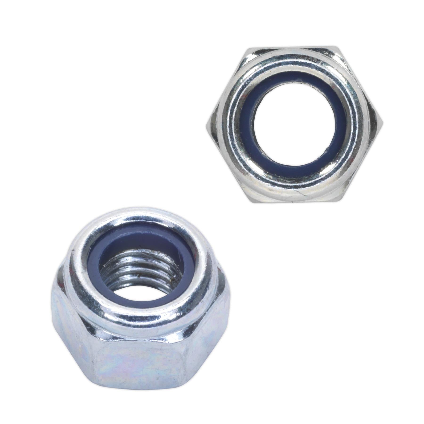 Sealey Nylon Locknut M8 Zinc Pack of 100